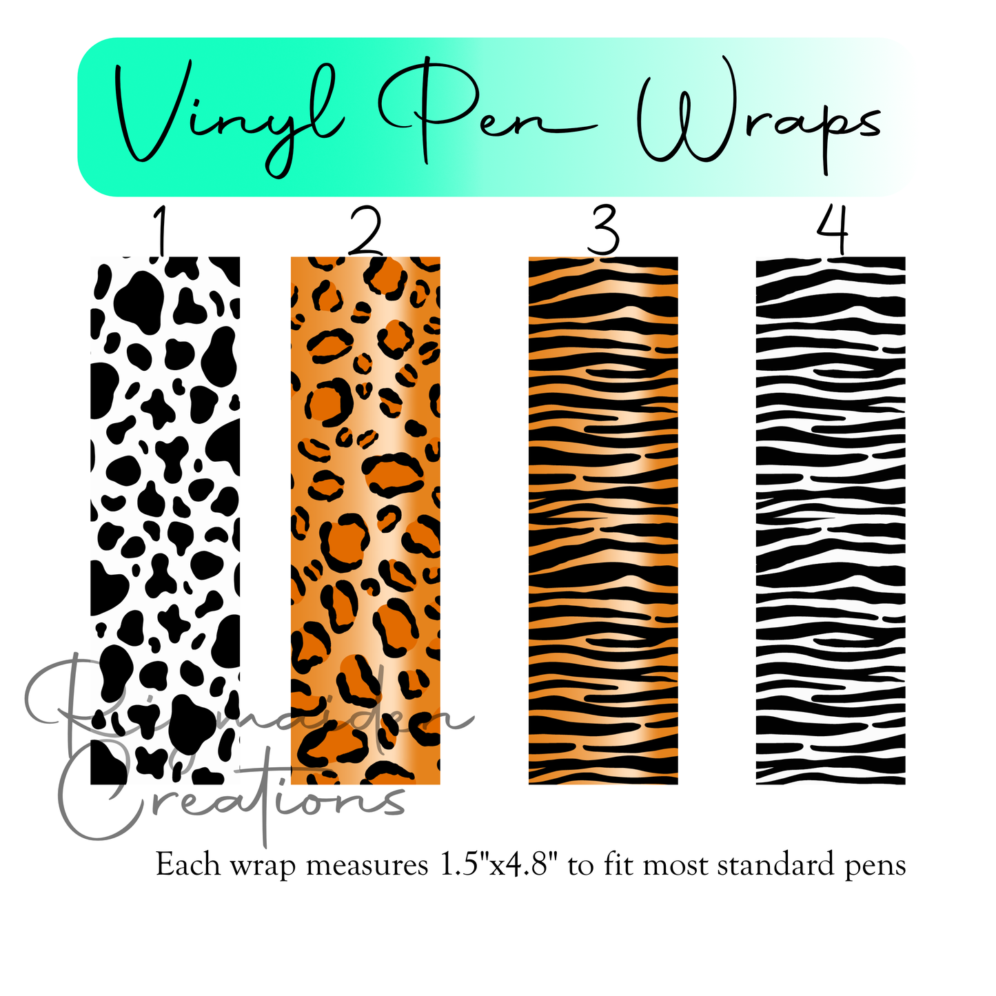 Animal Print Pen Wraps