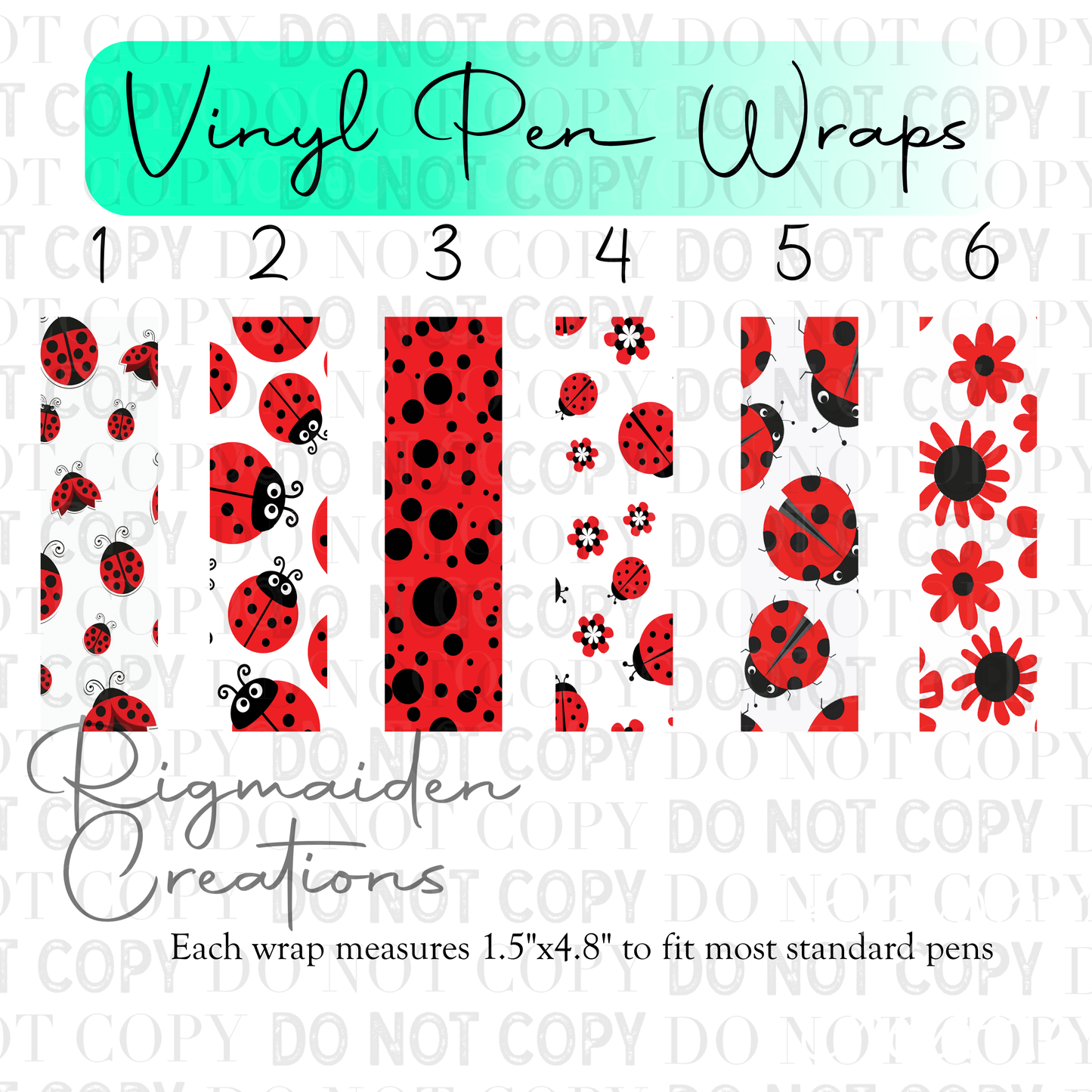 Ladybug Pen Wraps