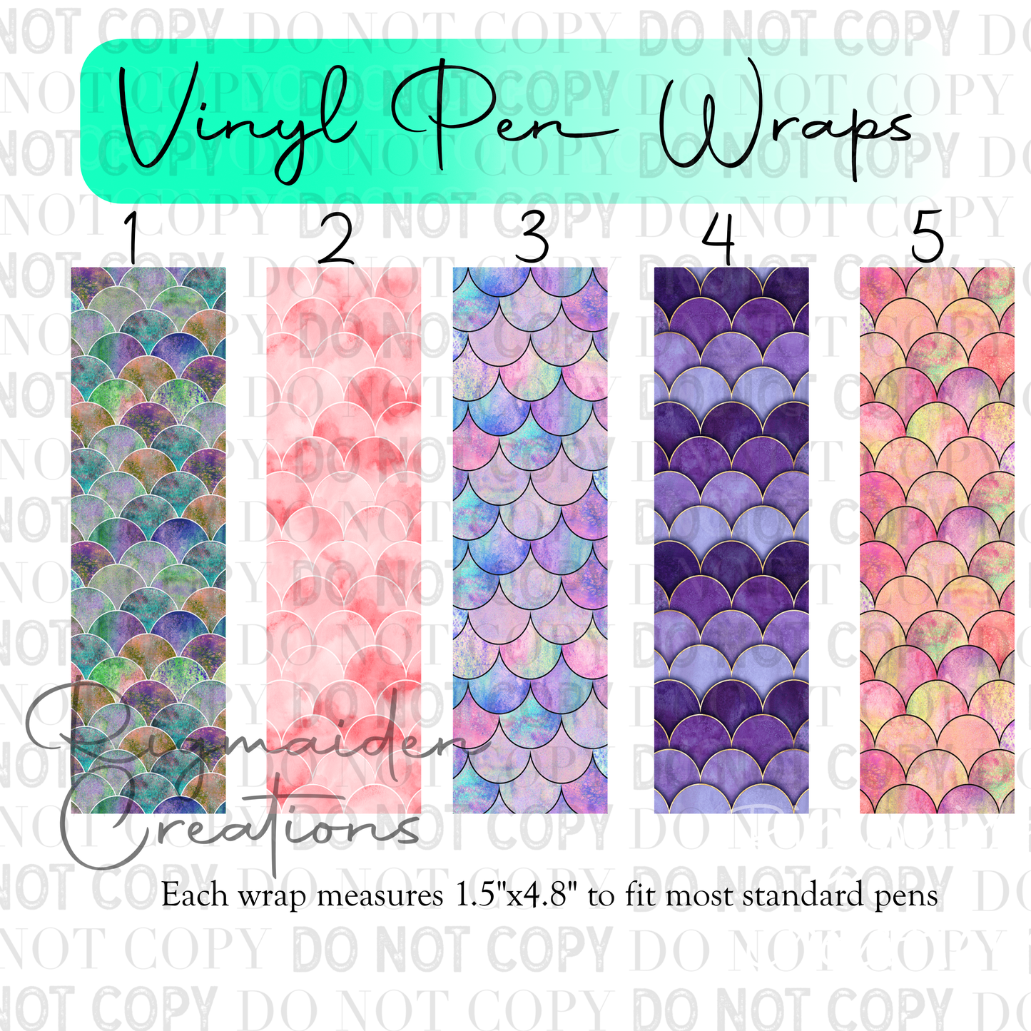 Mermaid Scale Pen Wraps