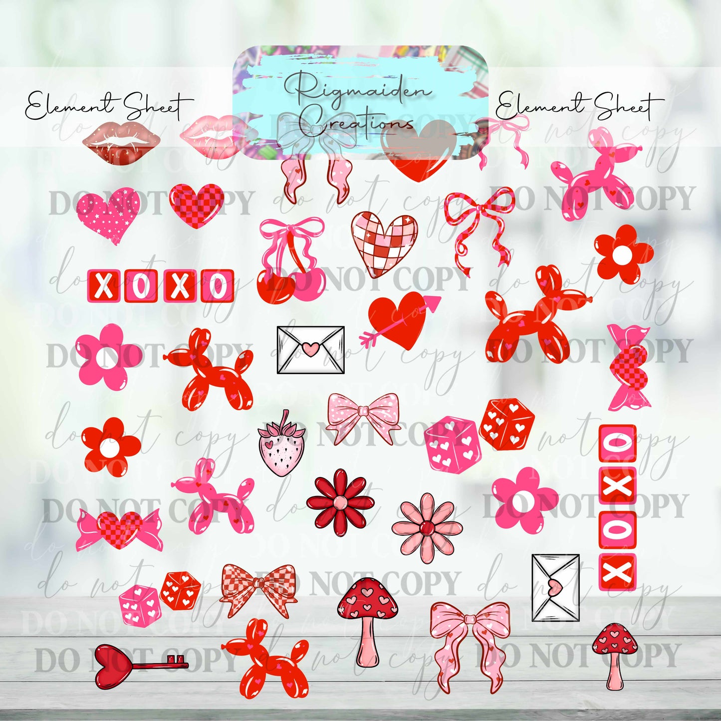 Valentine's 12"x12" Full Element Sheet