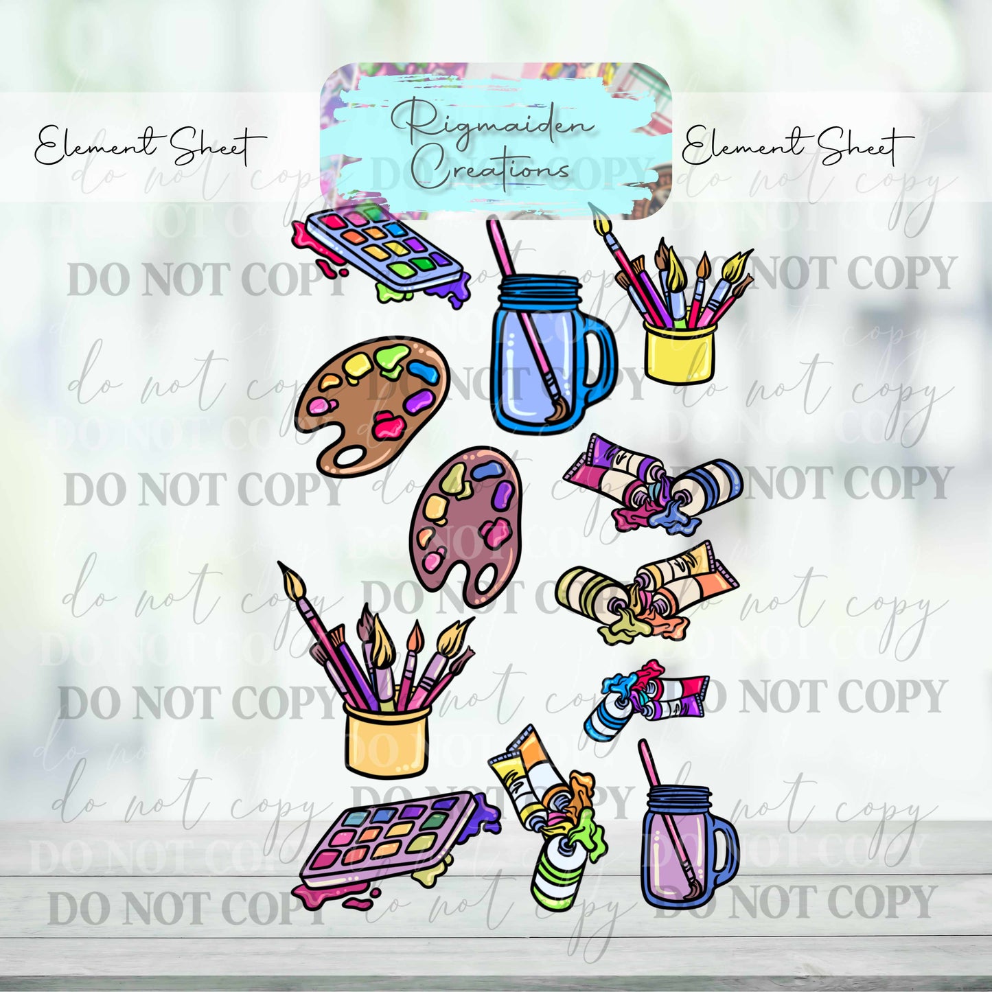 Painter Artist 4"x6" Element Sheet