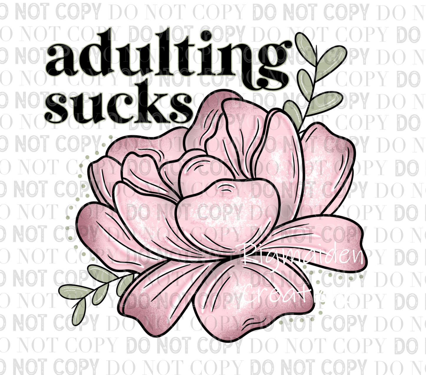 Adulting Sucks UV DTF Decal