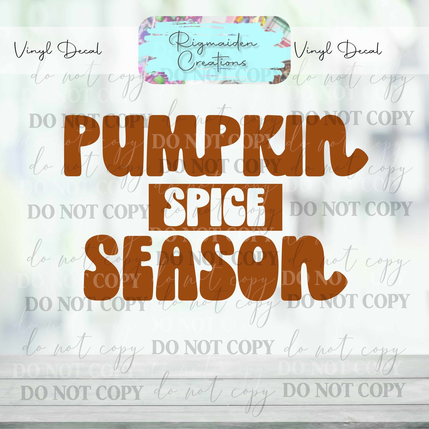 Pumpkin Spice Words Vinyl Decal