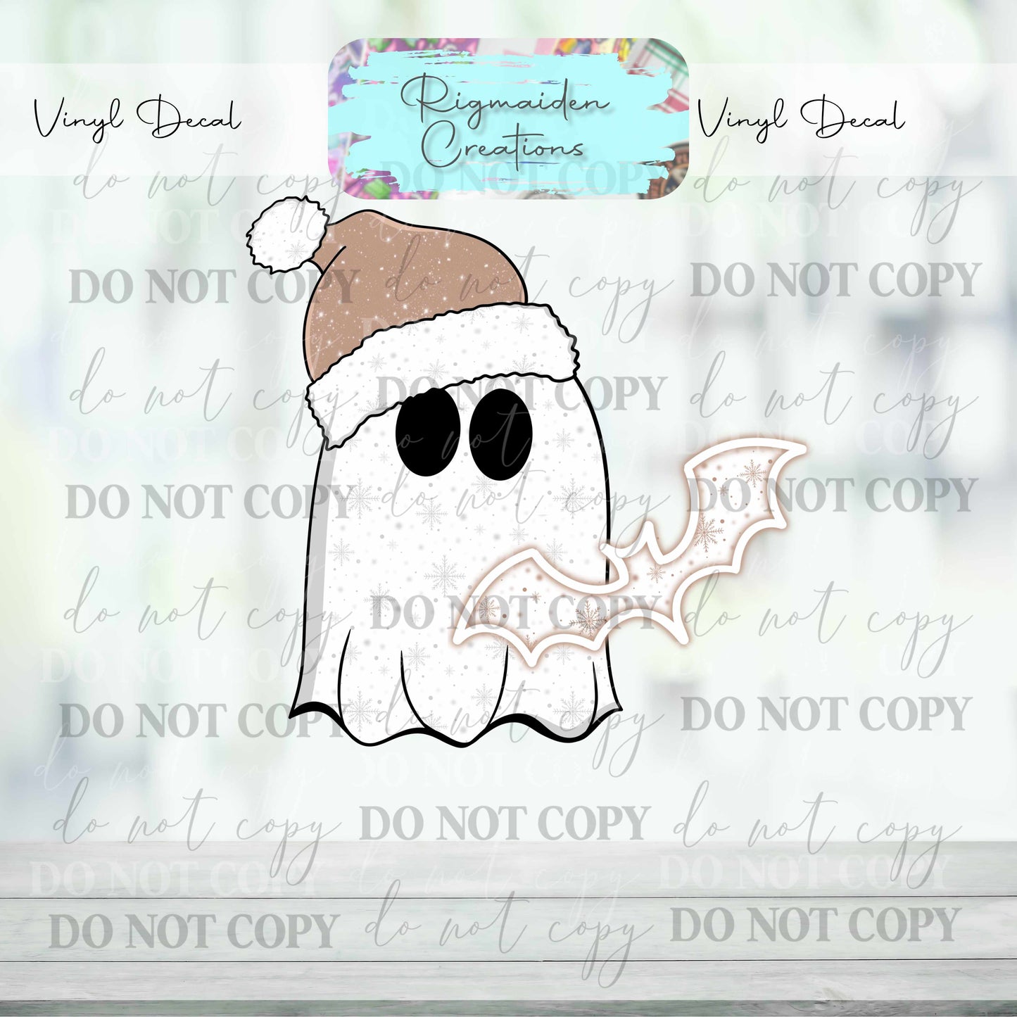 Santa Ghost Vinyl Decal
