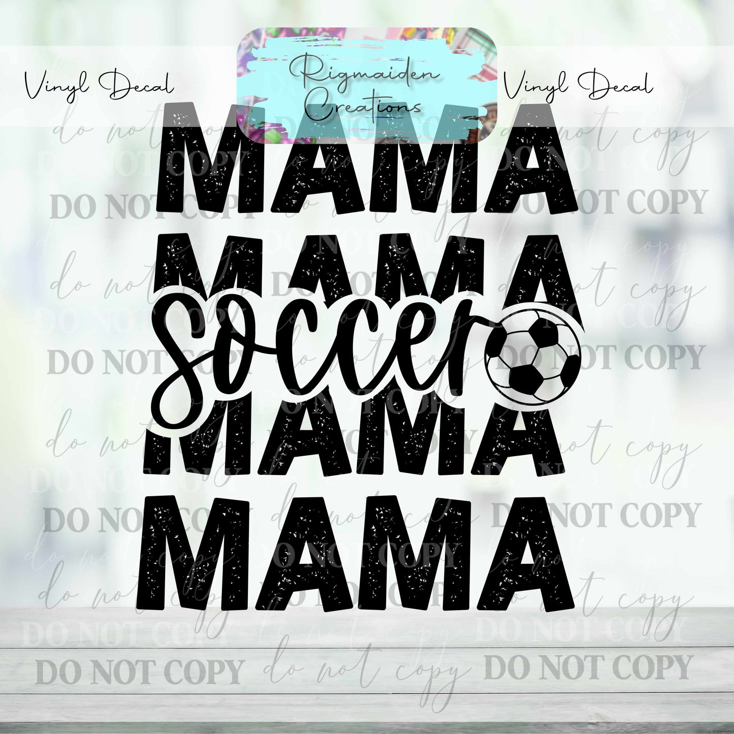 Mama Soccer Vinyl Decal