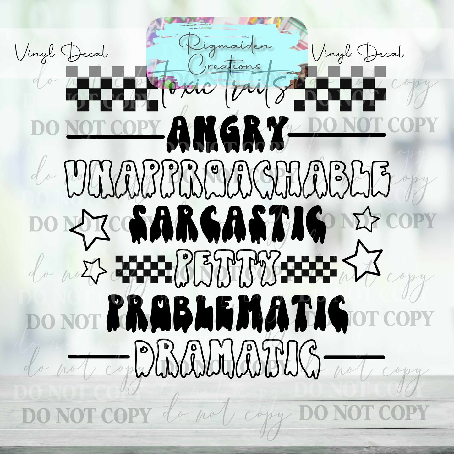 Toxic Traits Vinyl Decal