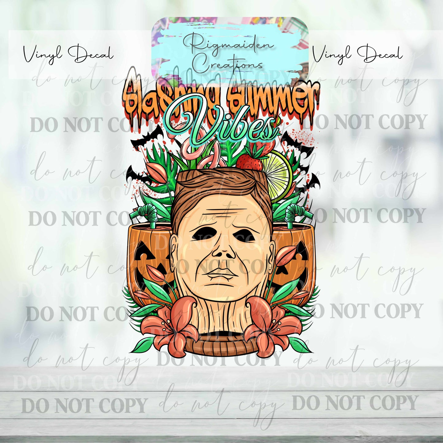 Tiki Terror Slasher Vinyl Decal