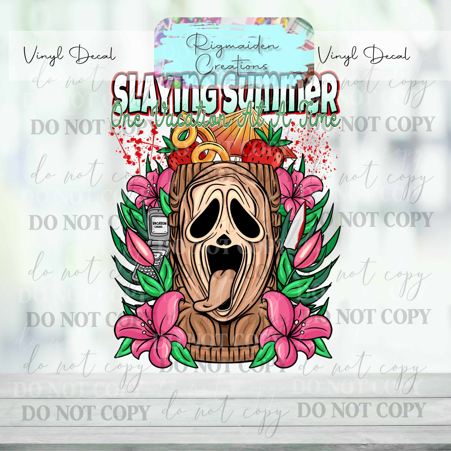 Tiki Terror Ghost Face Vinyl Decal