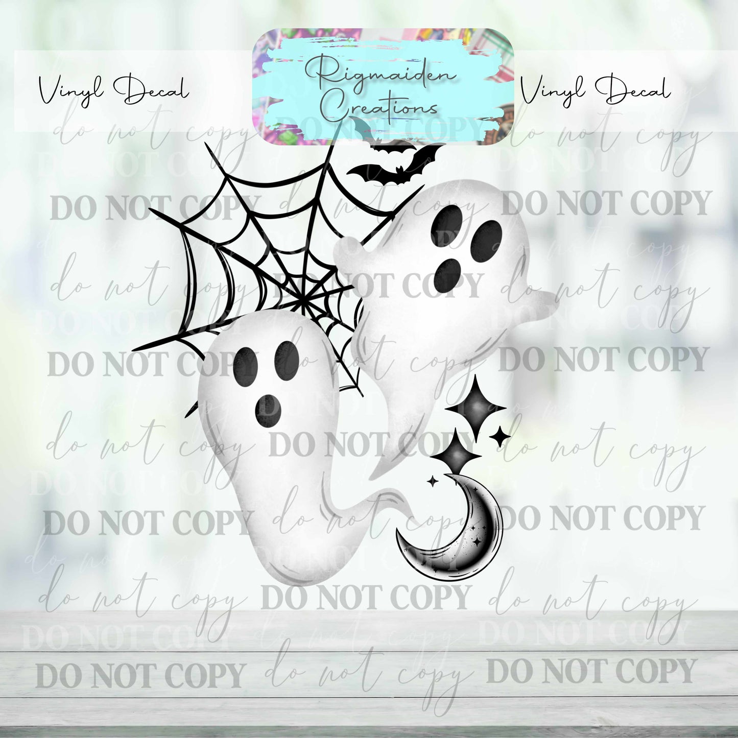 Ghostly Spider Web Vinyl Decal