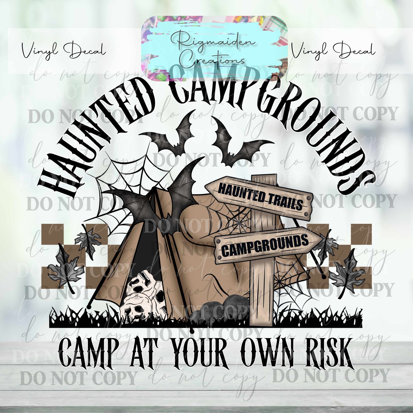 Haunted Camp Vinyl Decal