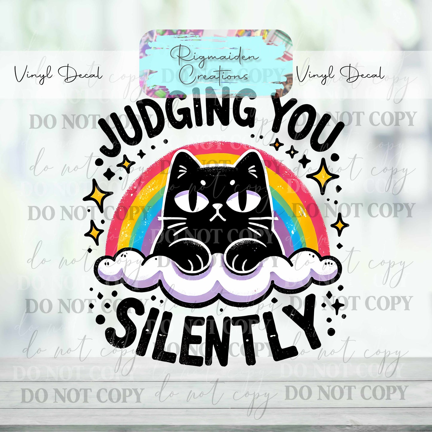 Rainbow Cat Vinyl Decal