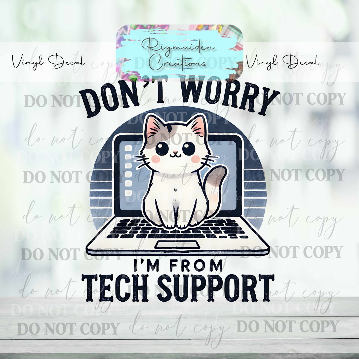 Tech Cat Vinyl Decal