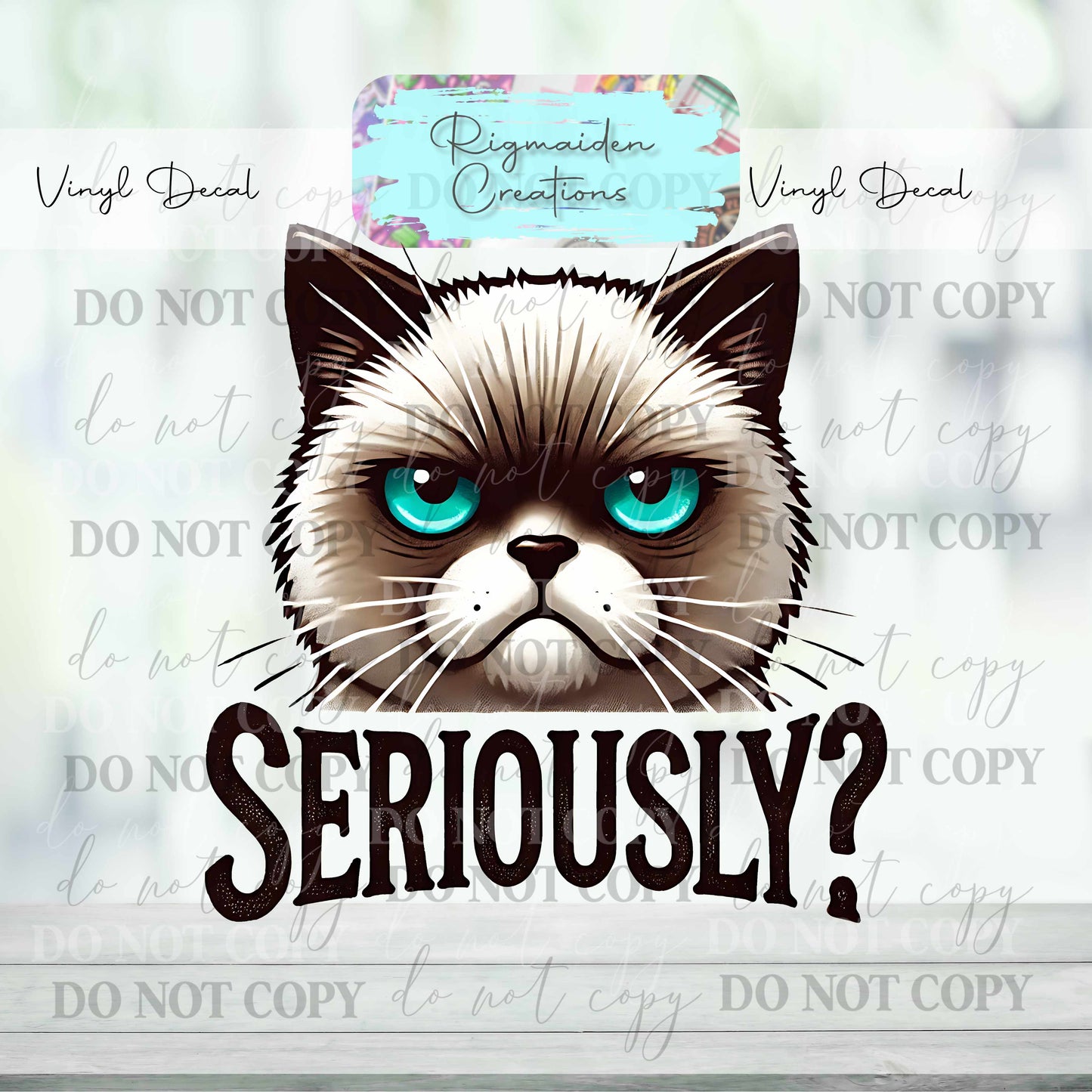 Seriously? Cat Vinyl Decal