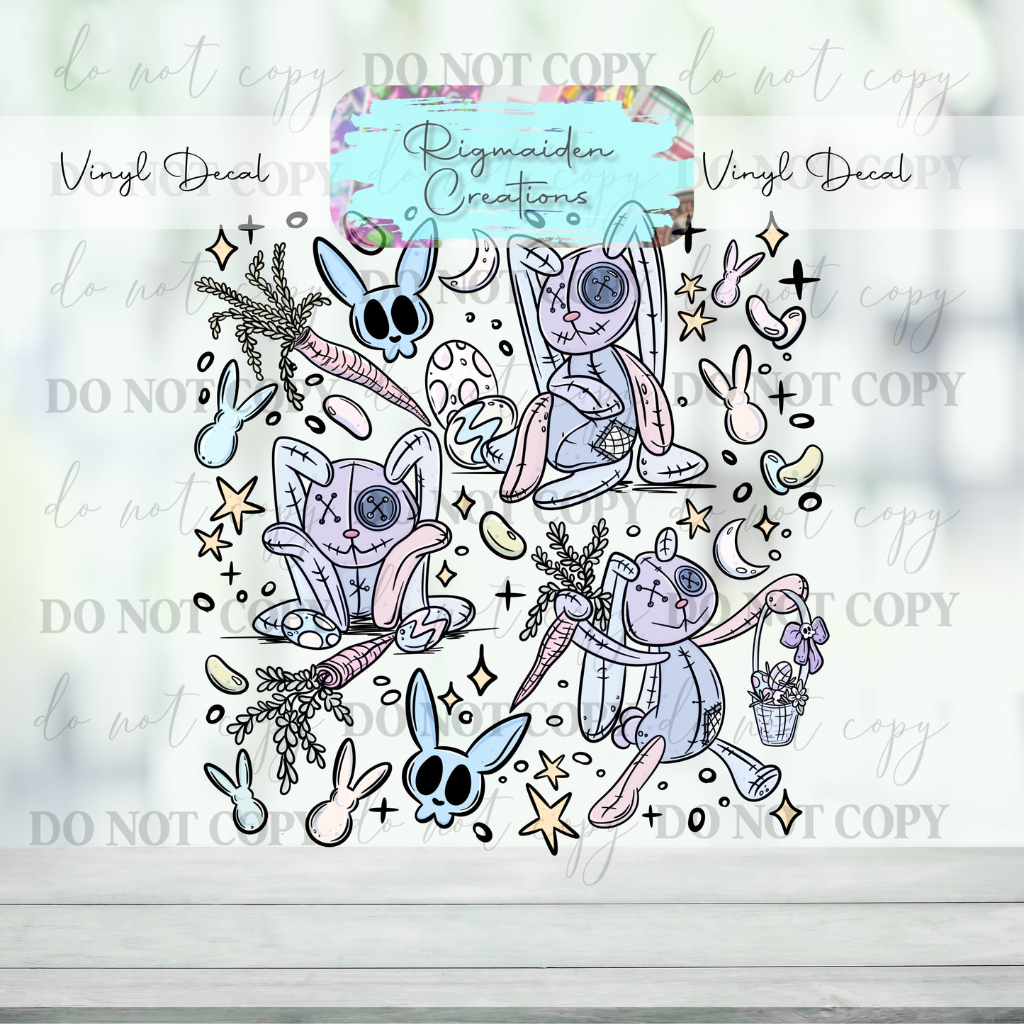 Ragdoll Bunny Vinyl Decal