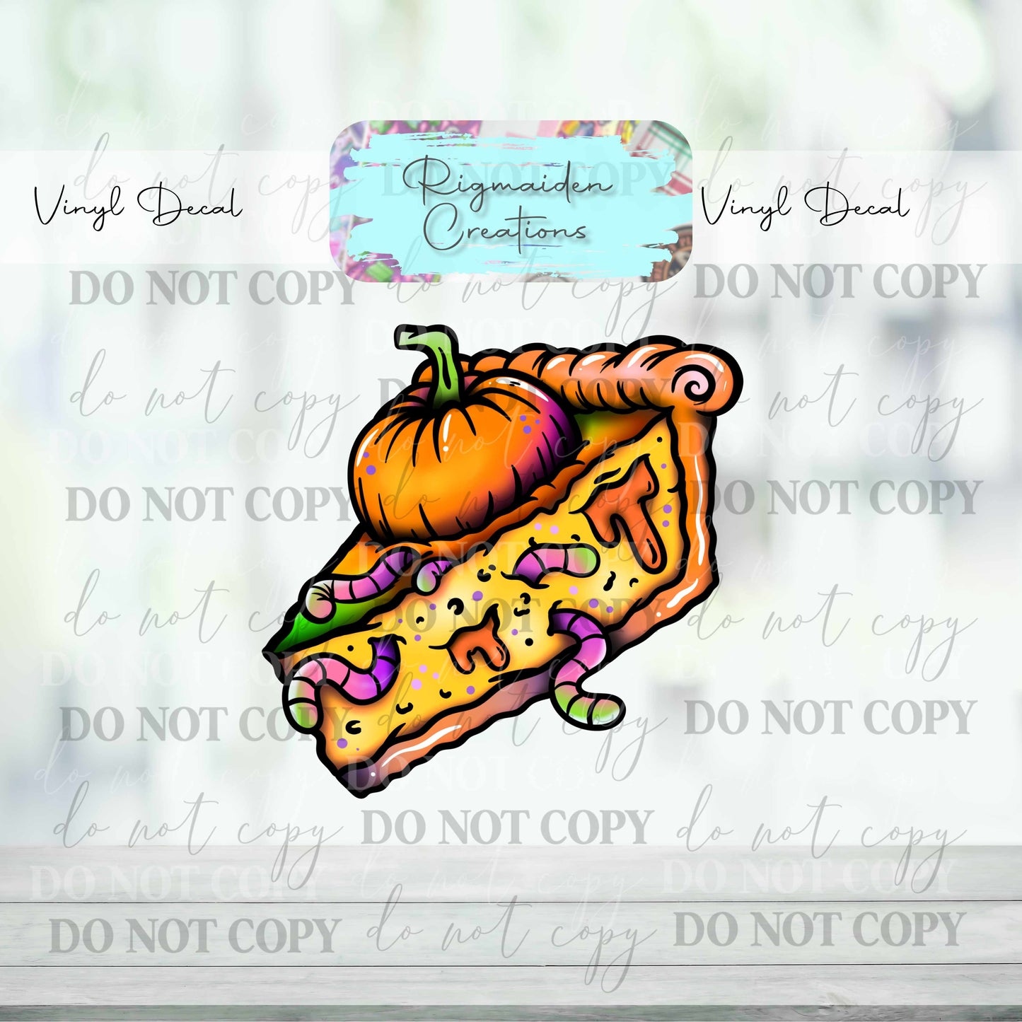 Spooky Pumpkin Pie Decal