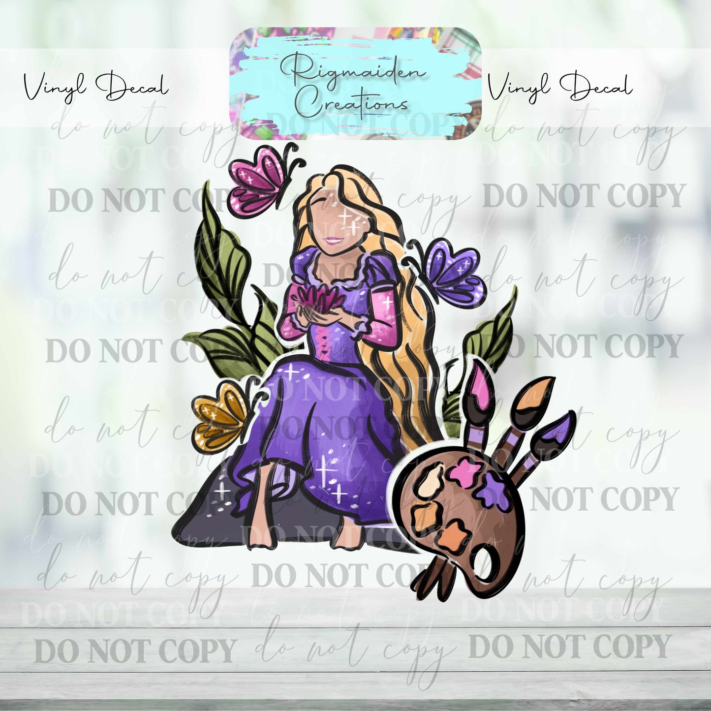 Rapunzel Sketch Doodle Decal