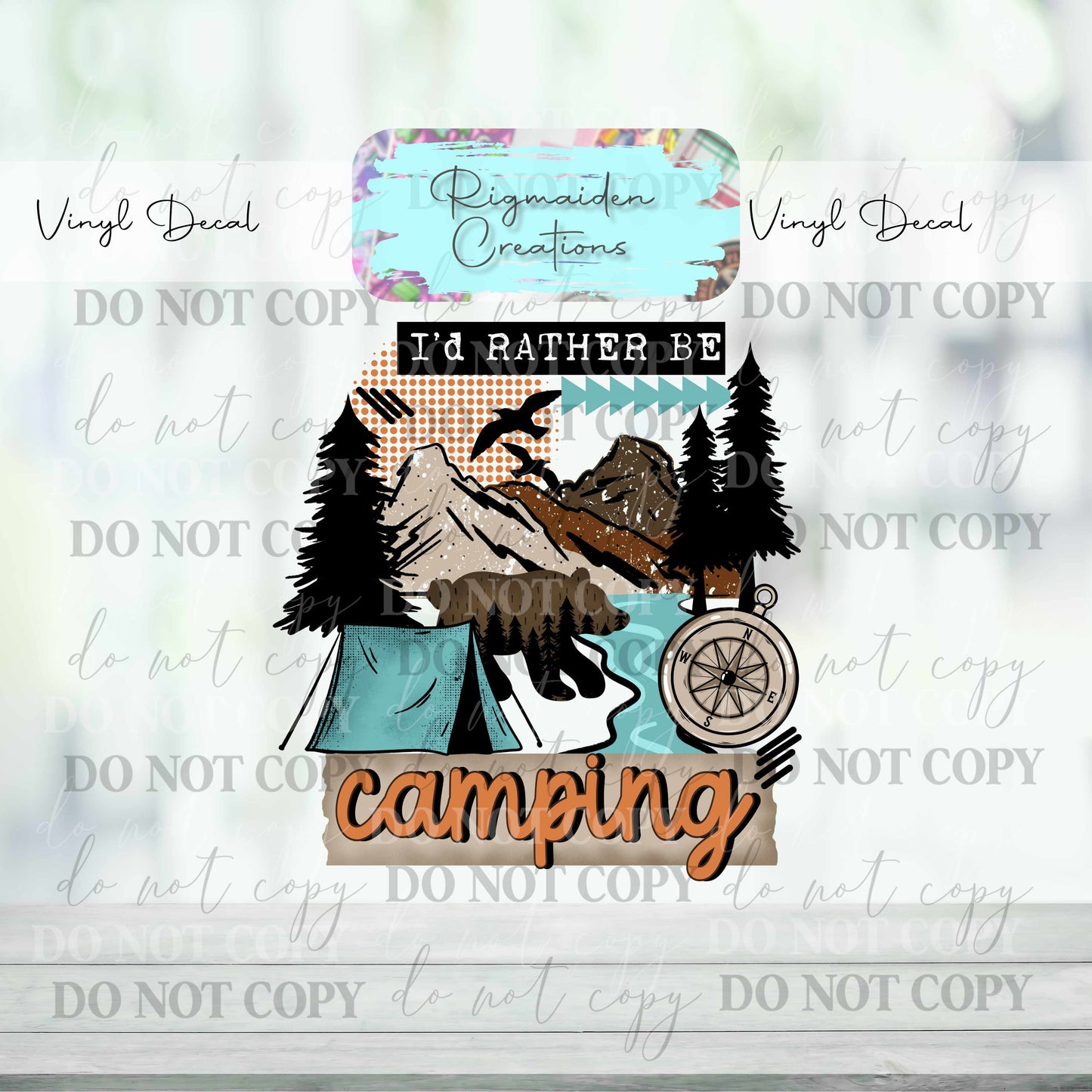 Camping Decal
