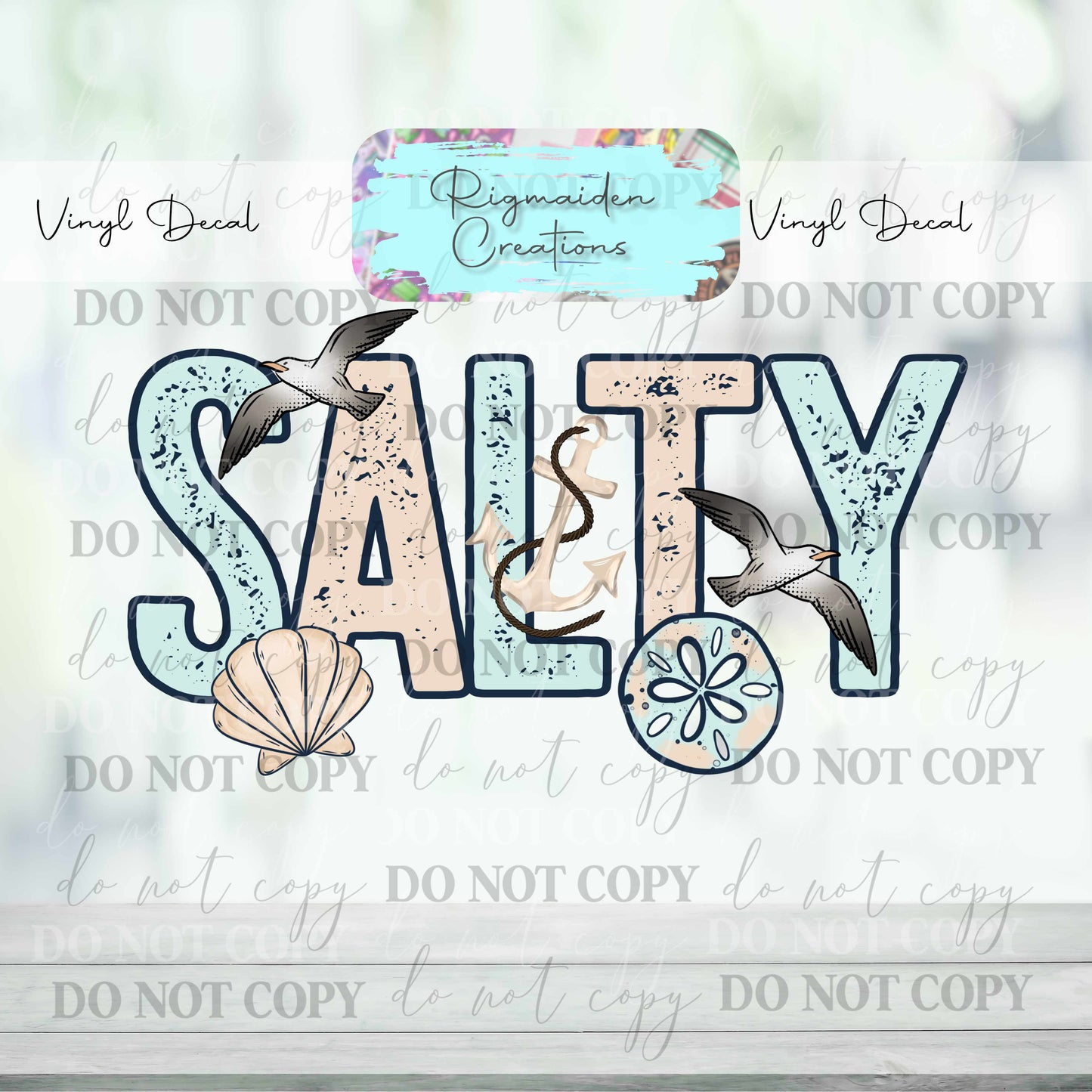 Salty Beach Decal