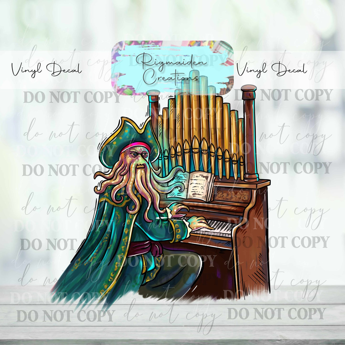 Davey Jones Organ Decal