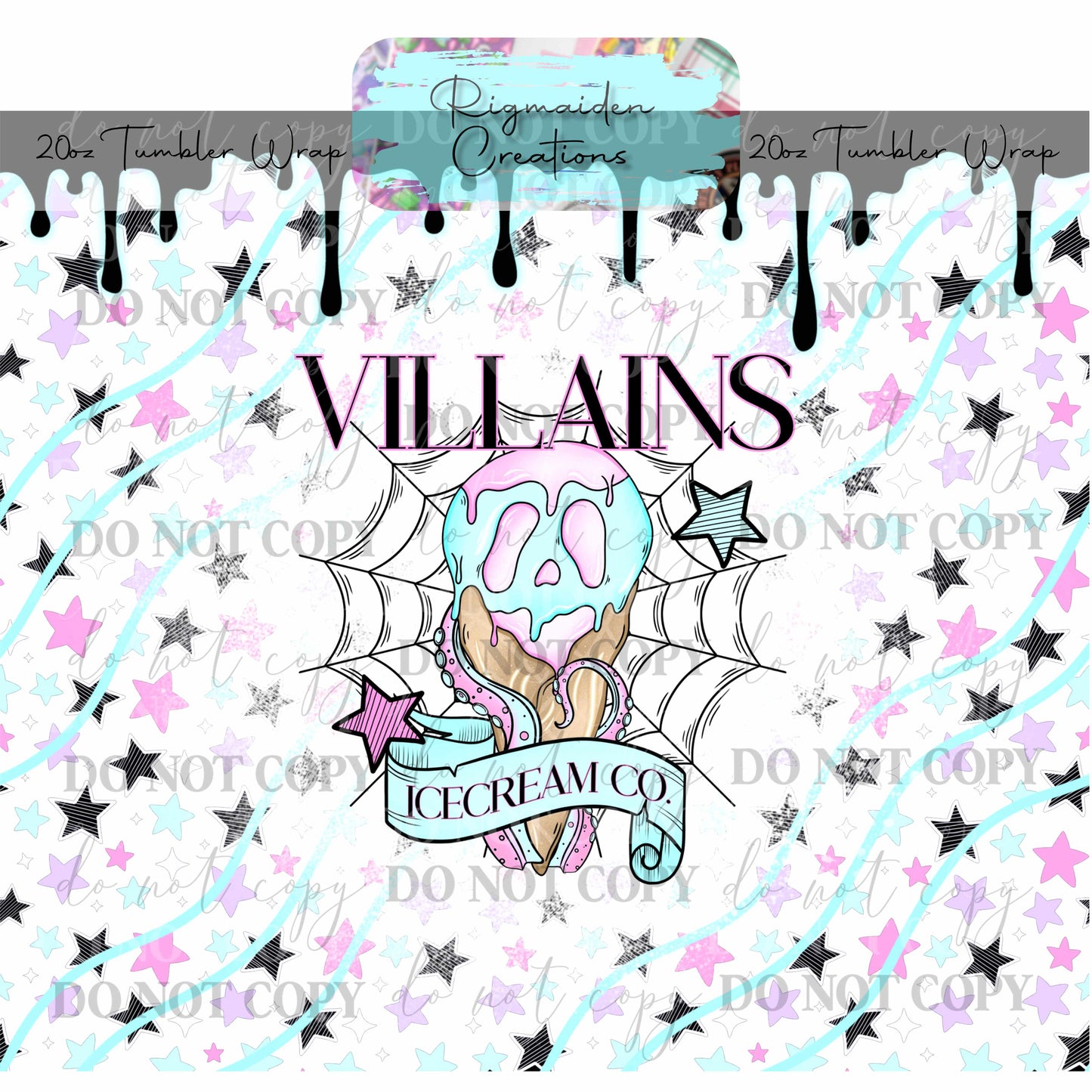 Villain Ice Cream Co. - 20oz Tumbler Wrap {Multiple}