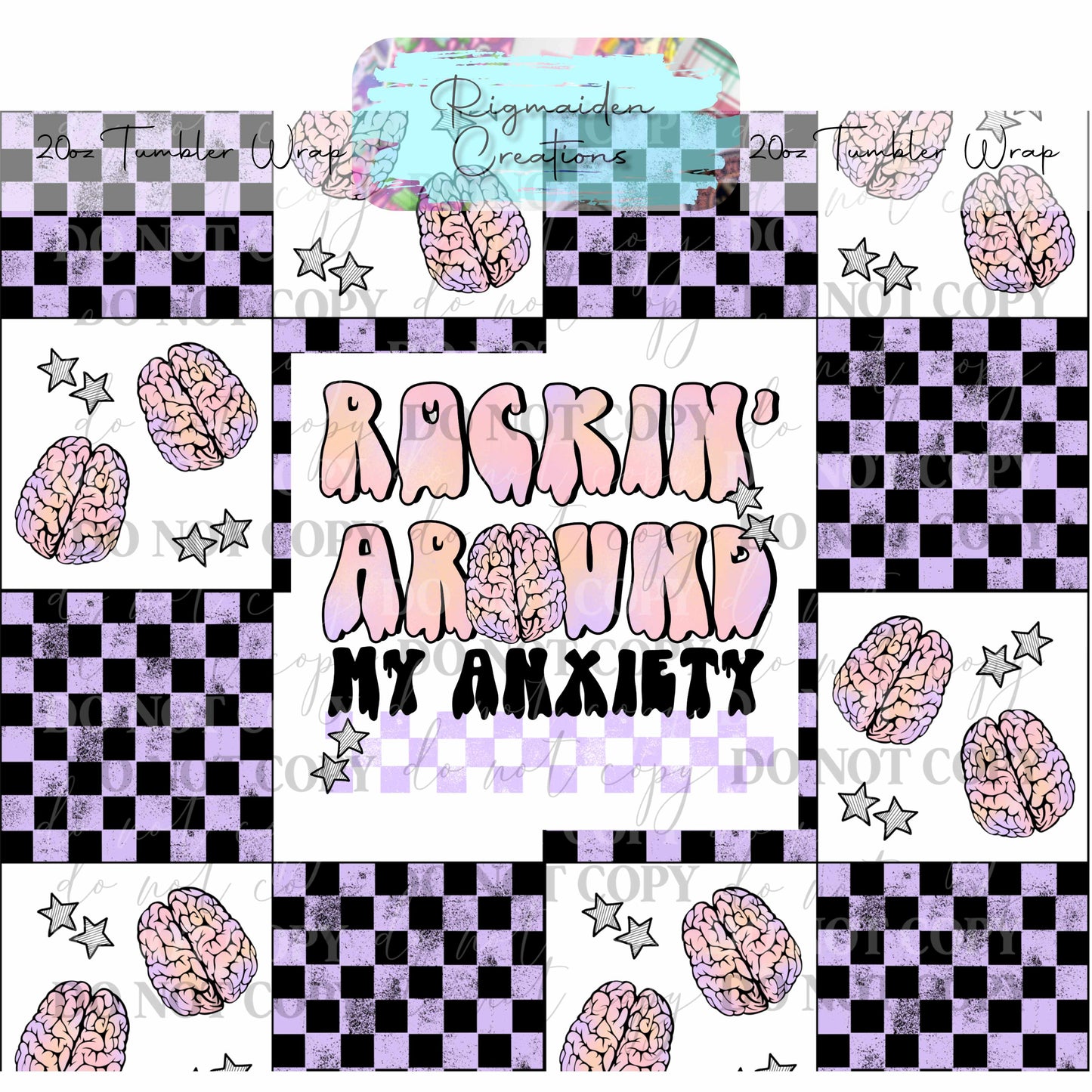 Anxiety Rock - 20oz Tumbler Wrap