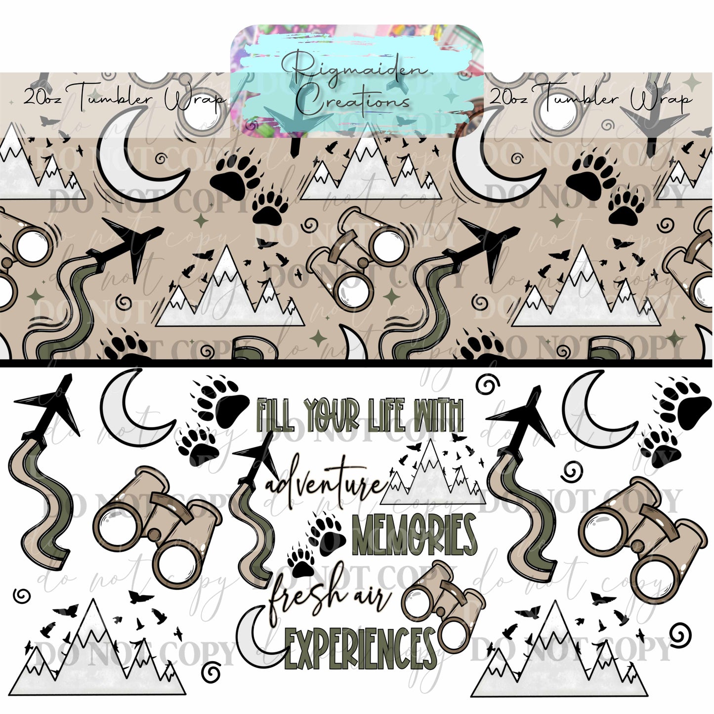 Outdoor Adventure - 20oz Tumbler Wrap