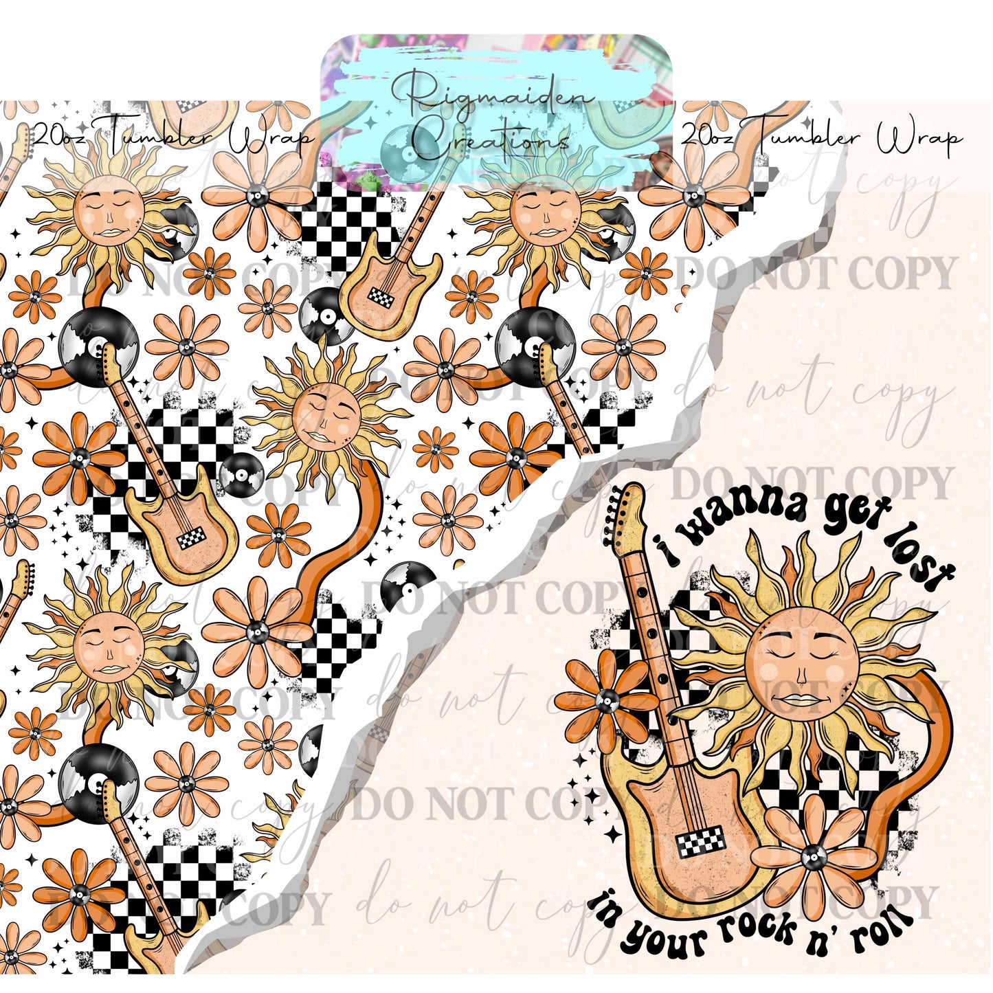 Retro Harmony - 20oz Tumbler Wrap