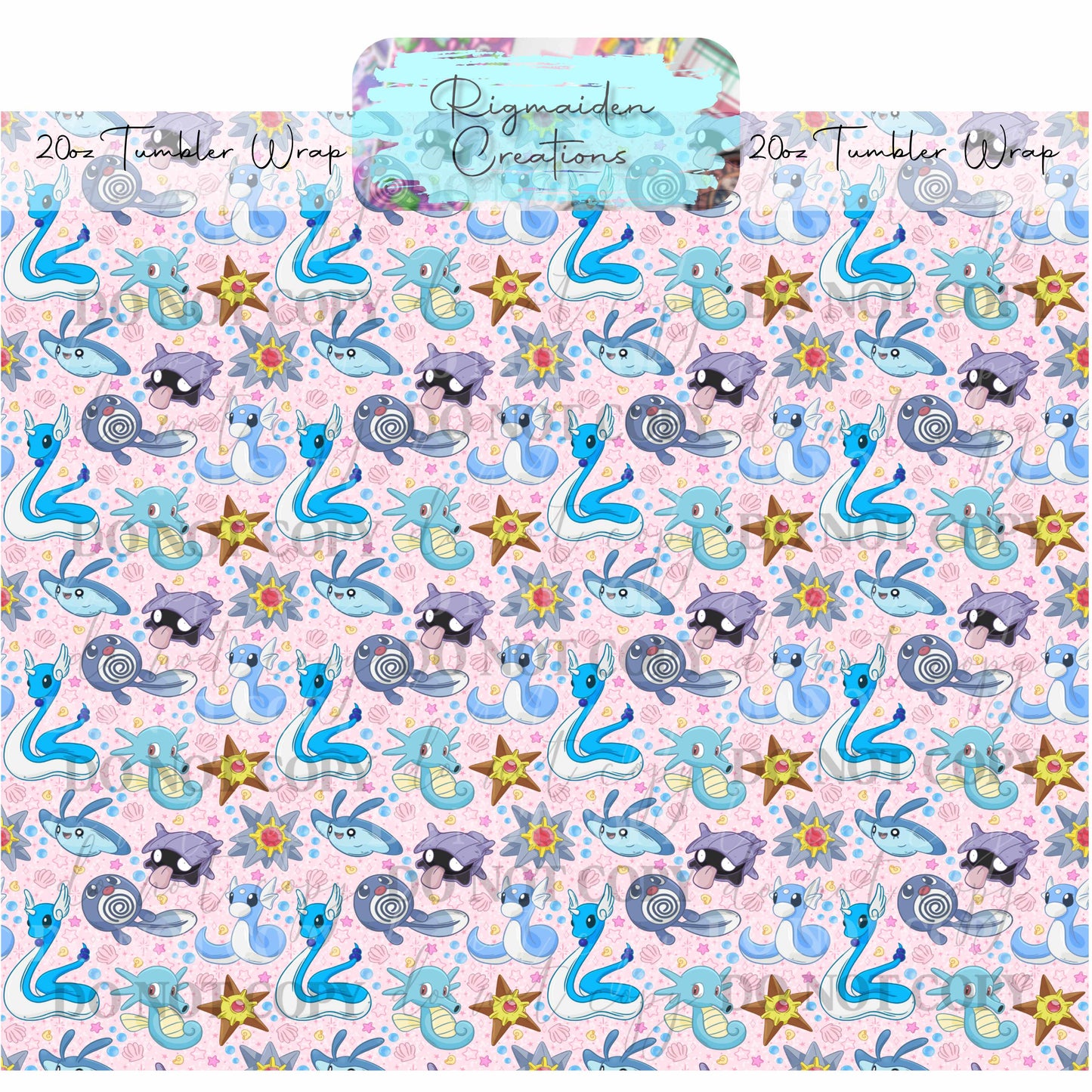 Aqua Critter - 20oz Tumbler Wrap {Multiple}