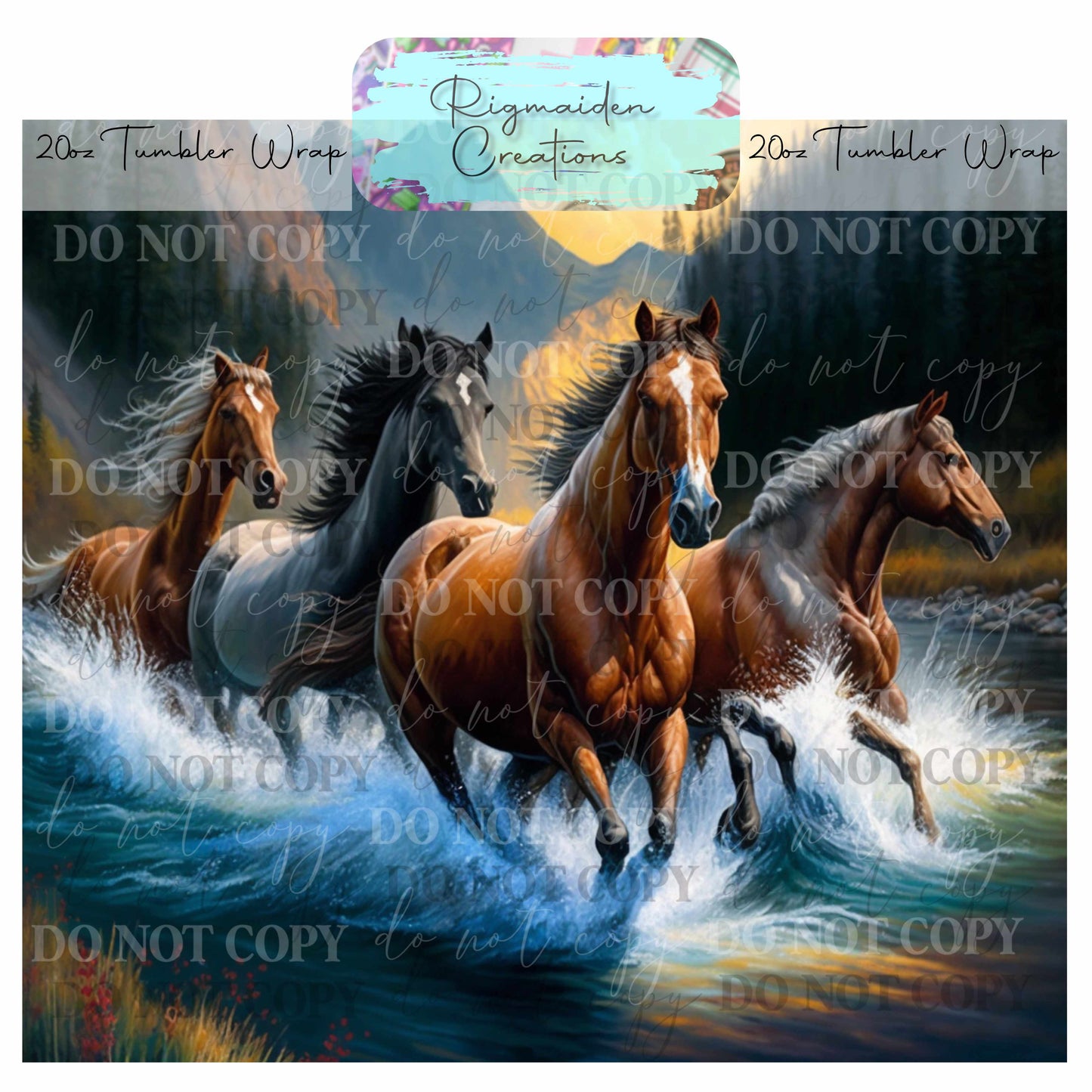 Wild Horse - 20oz Tumbler Wrap