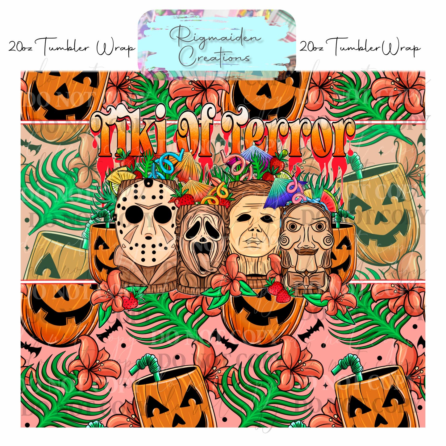 Tiki of Terror - 20oz Tumbler Wrap {Multiple}