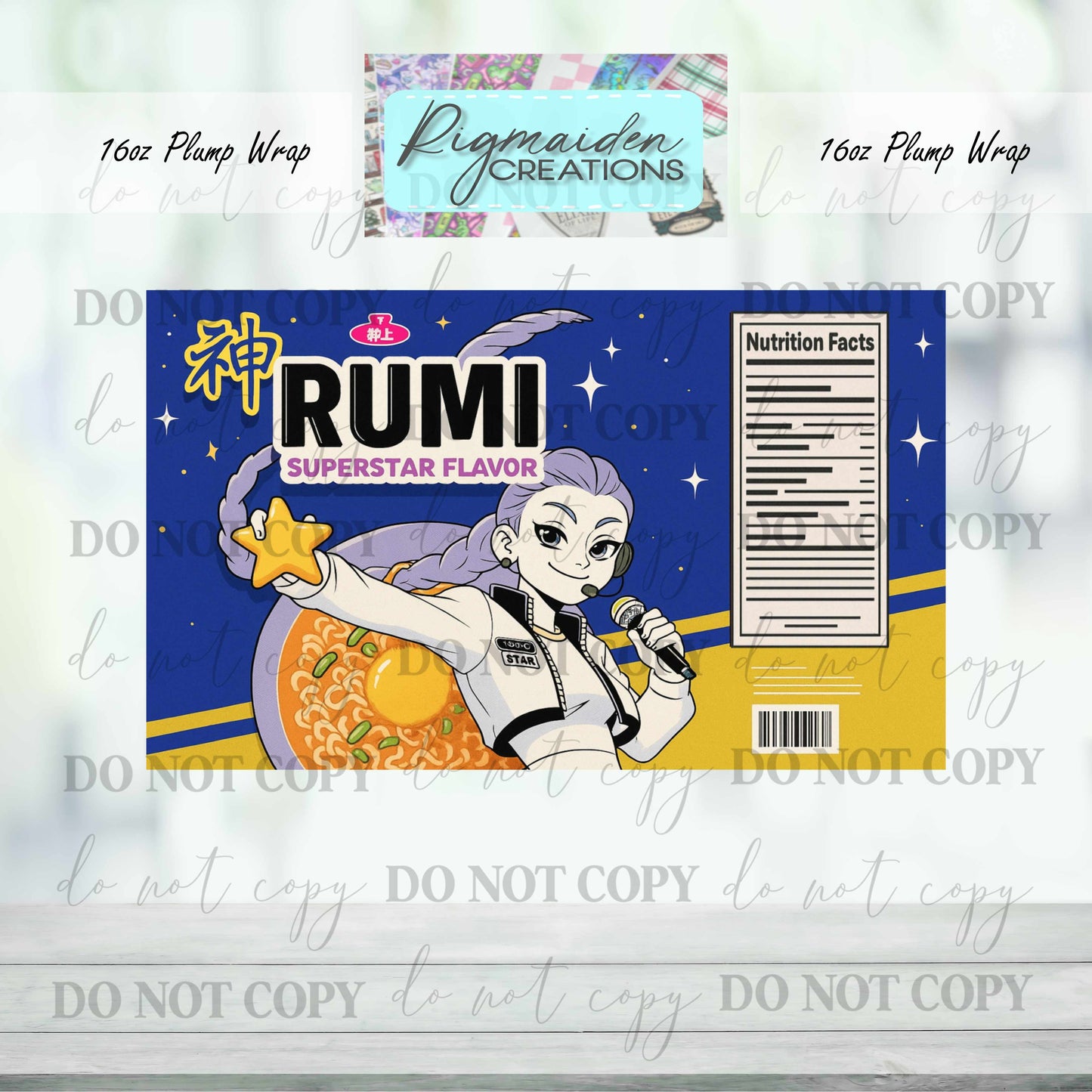 Superstar Ramen Vinyl Wrap for 16oz Tipsy Plump