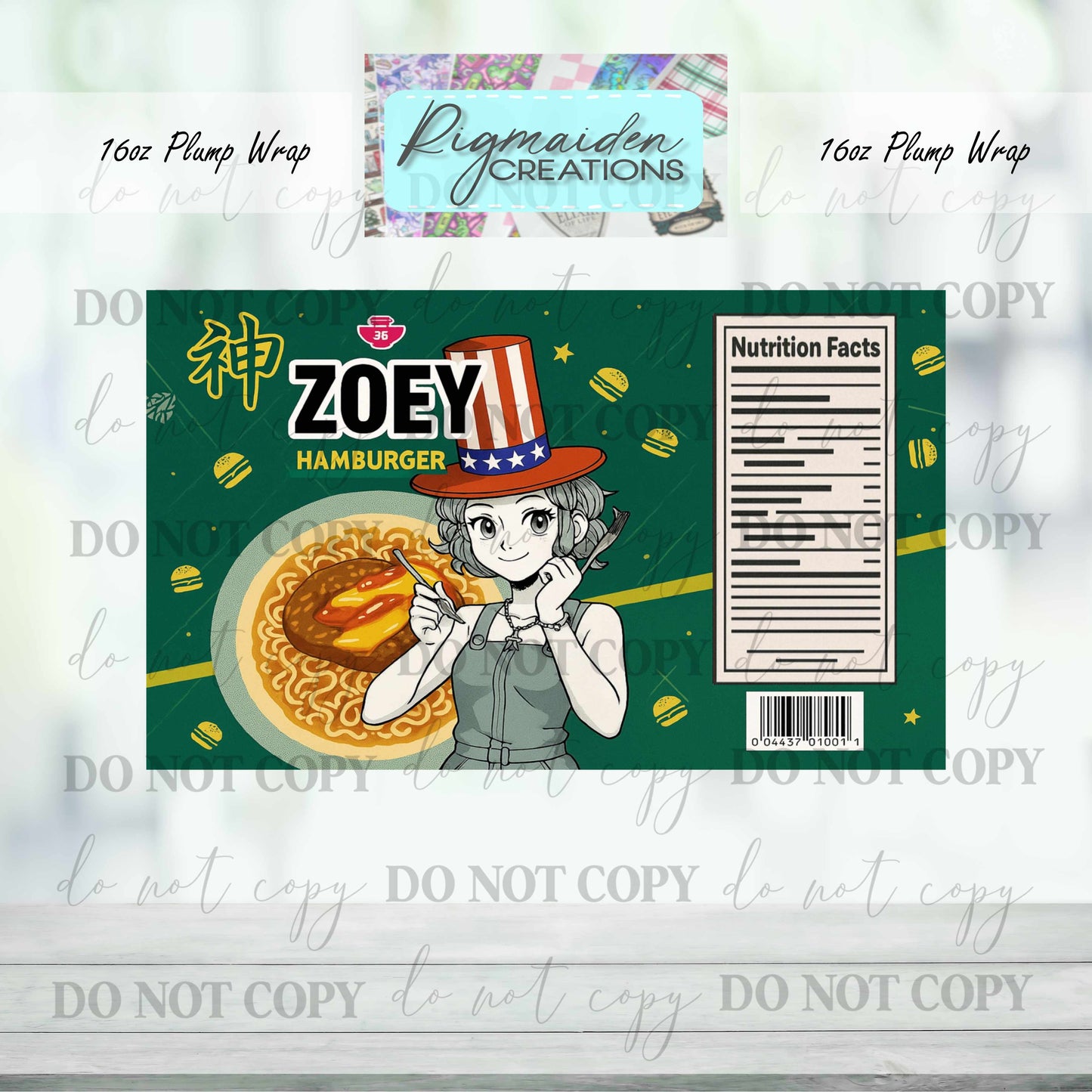 Superstar Ramen Vinyl Wrap for 16oz Tipsy Plump