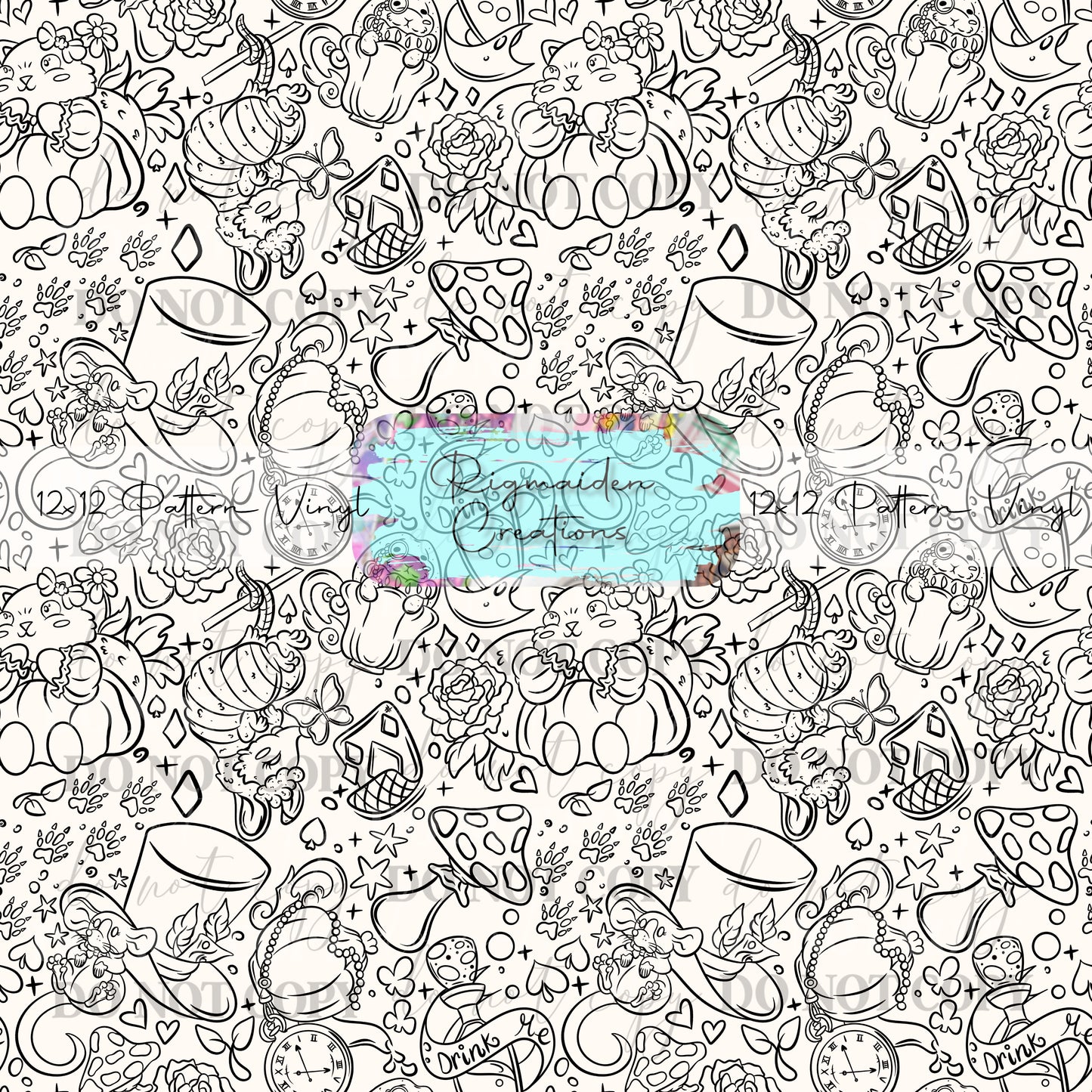 Critters in Wonderland Sketch Vinyl