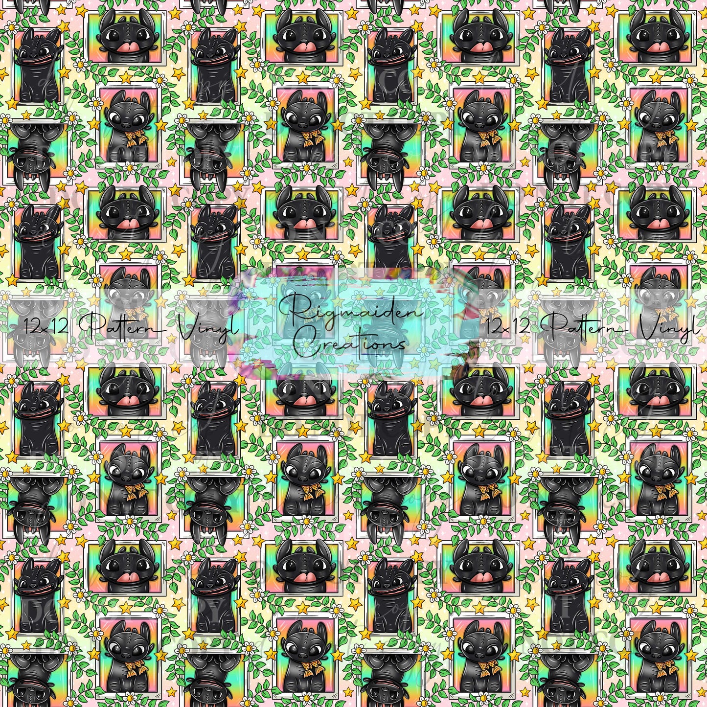 No Tooth Dragon Collage Vinyl