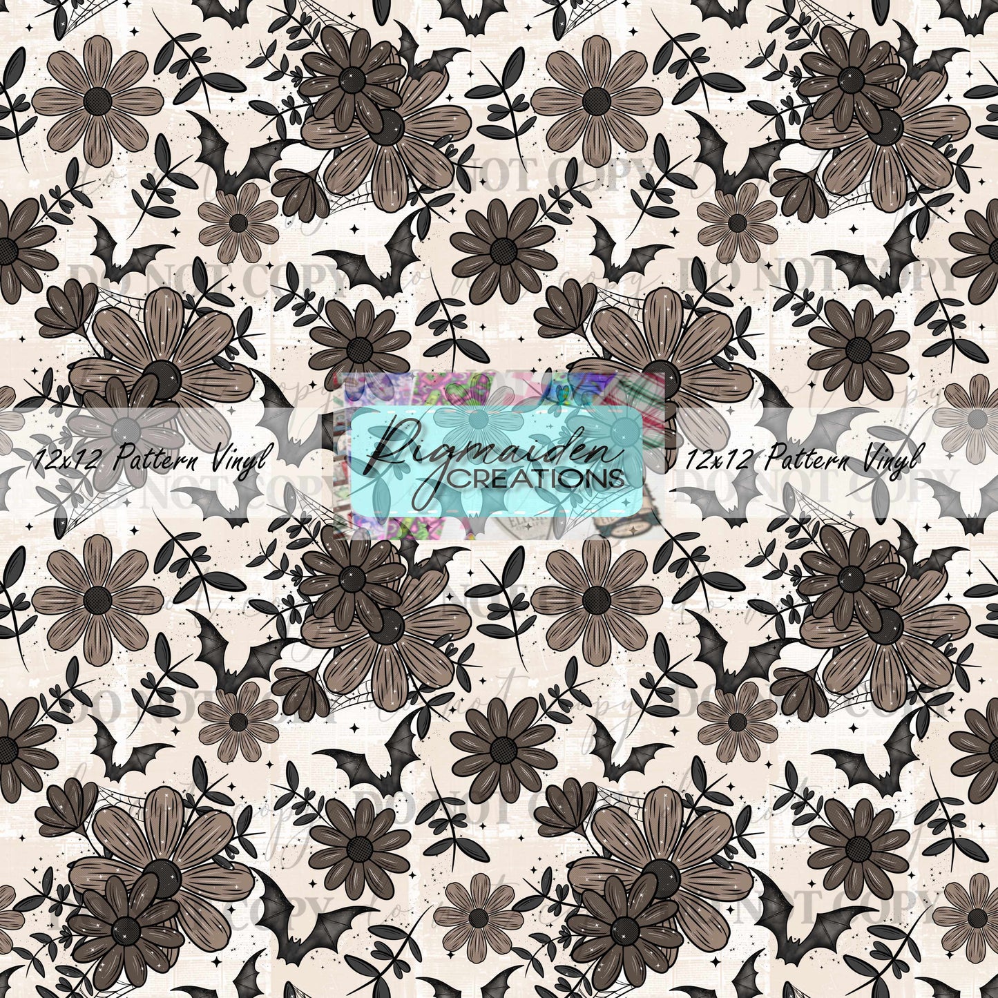 Spooky Brown Florals Vinyl