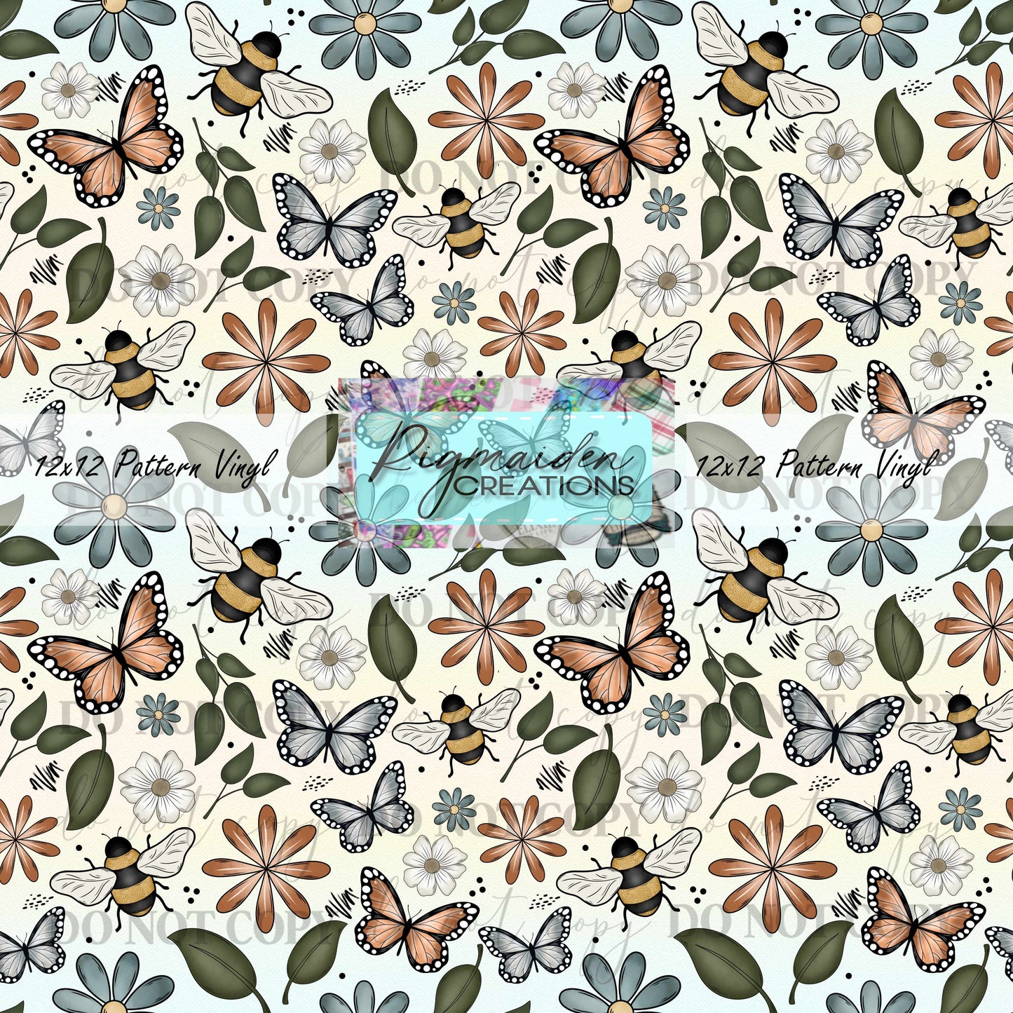 Ombre Butterflies and Floral Vinyl
