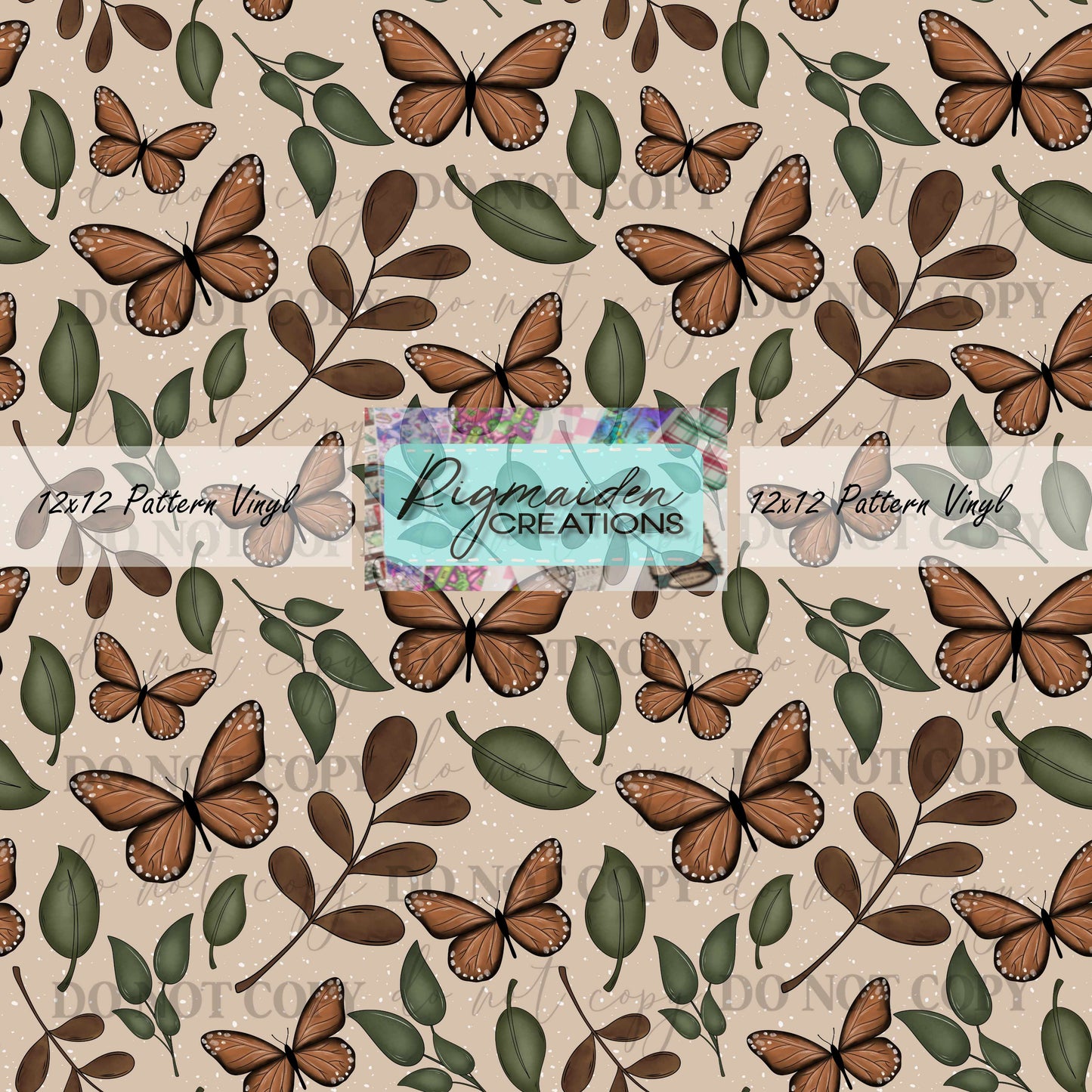 Brown Nature Butterflies Vinyl