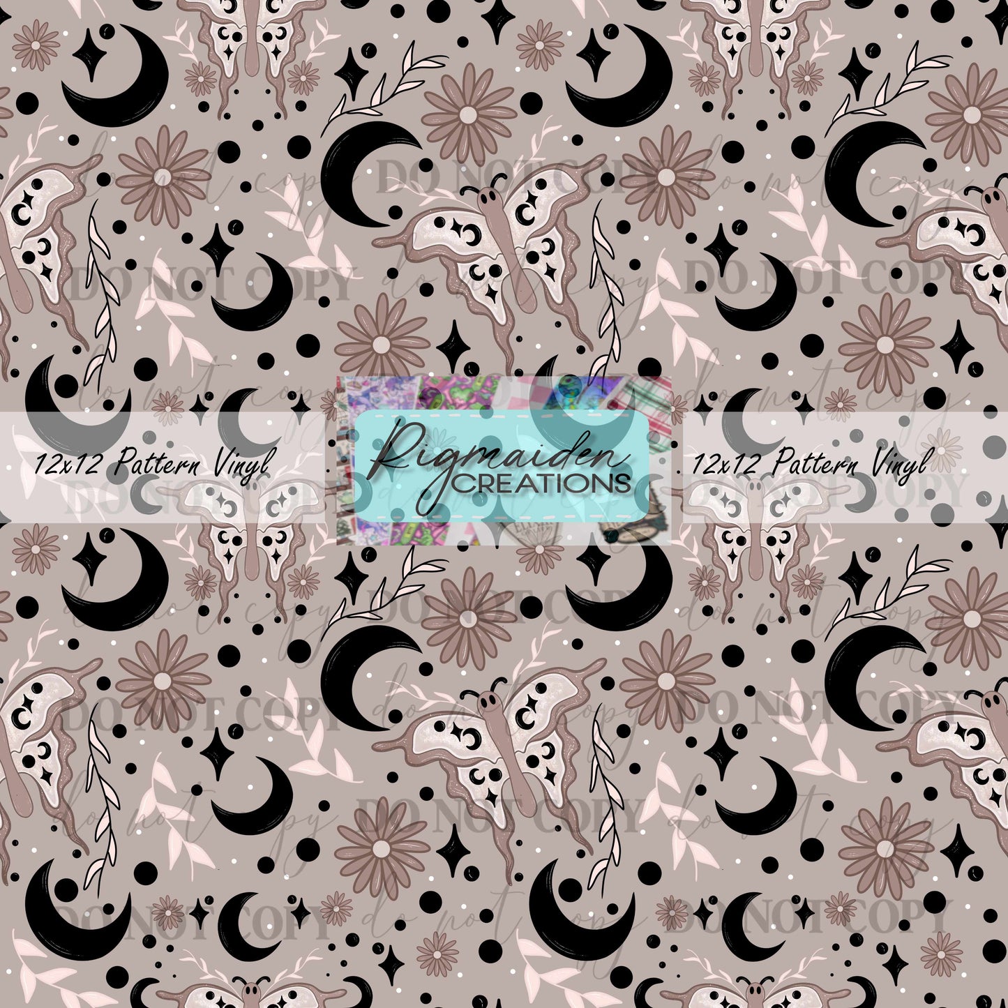 Muted Neutral Celestial Butterfly Vinyl