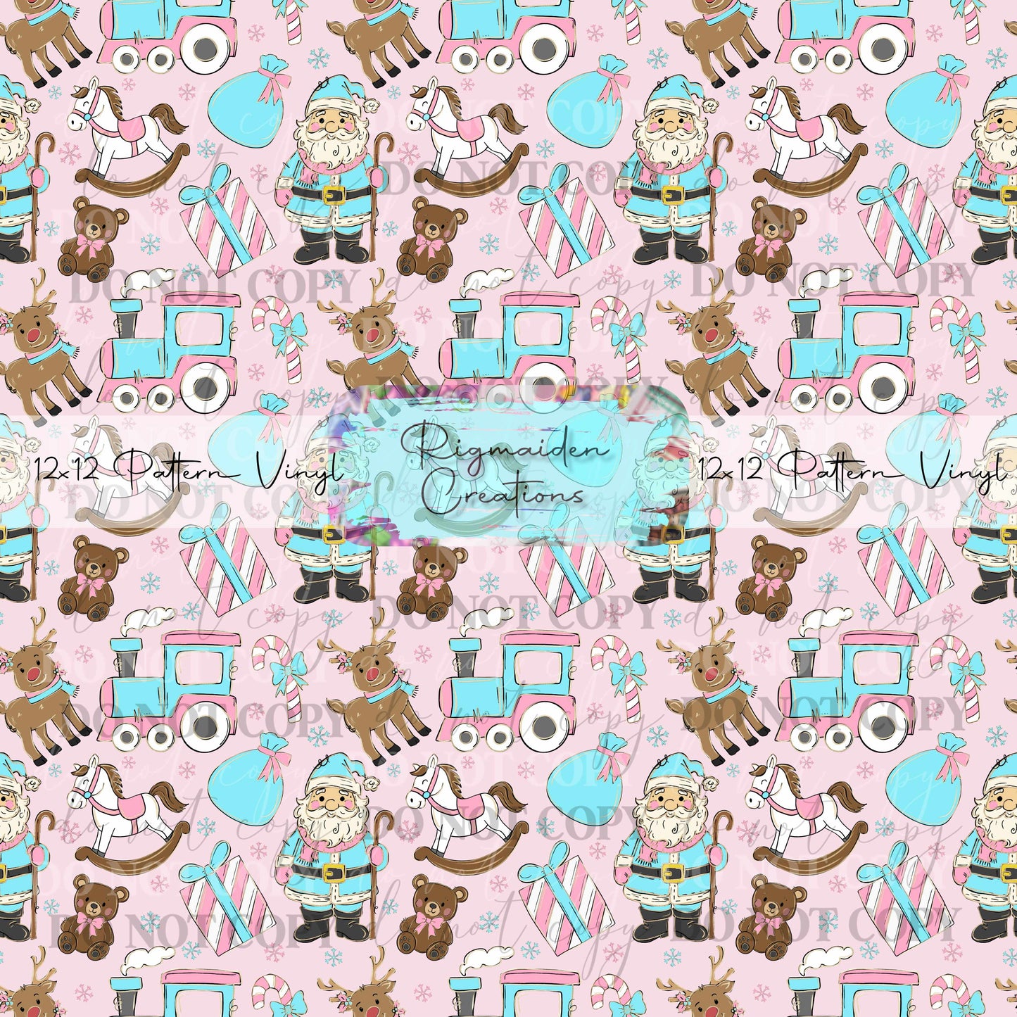 Pastel Christmas Sketch Vinyl