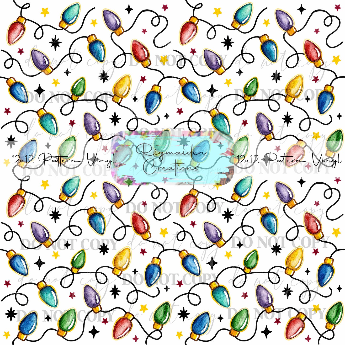 White Christmas Lights Vinyl