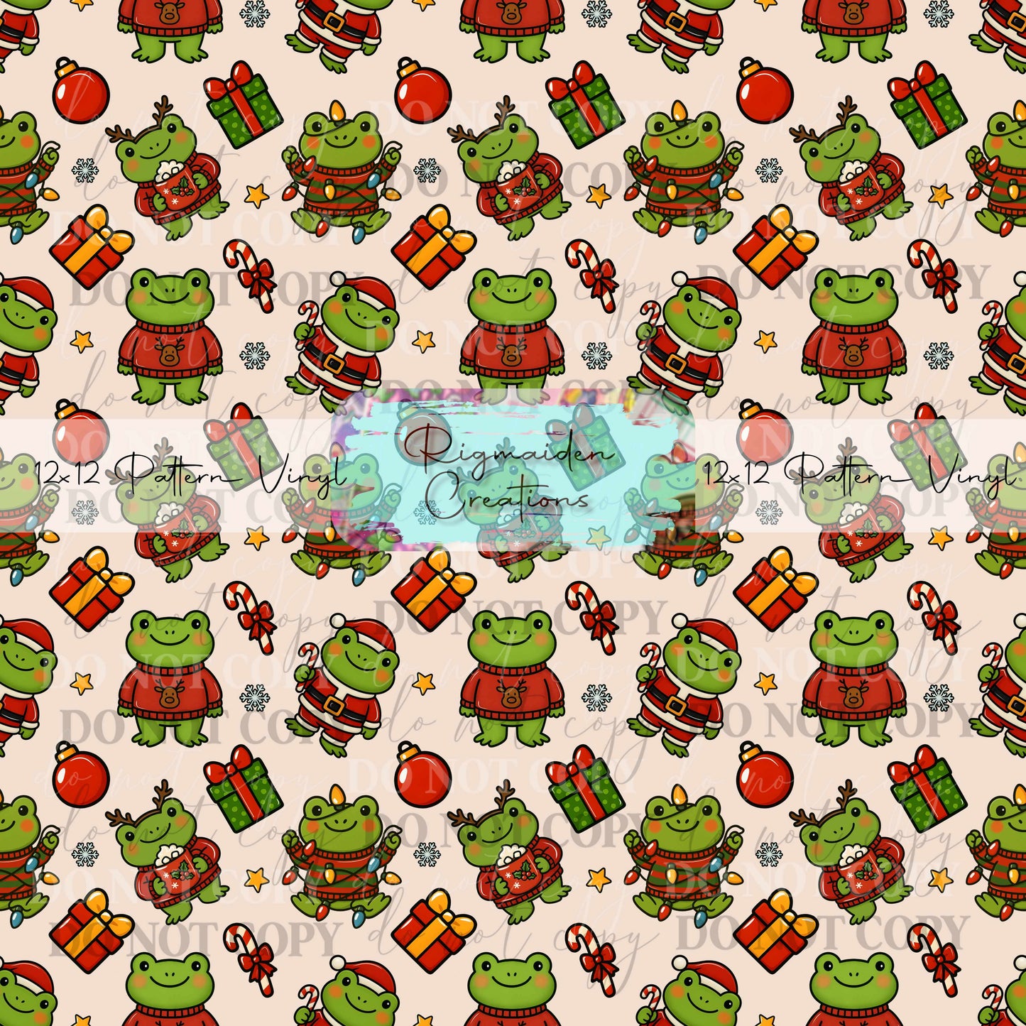 Froggy Christmas Neutral Vinyl