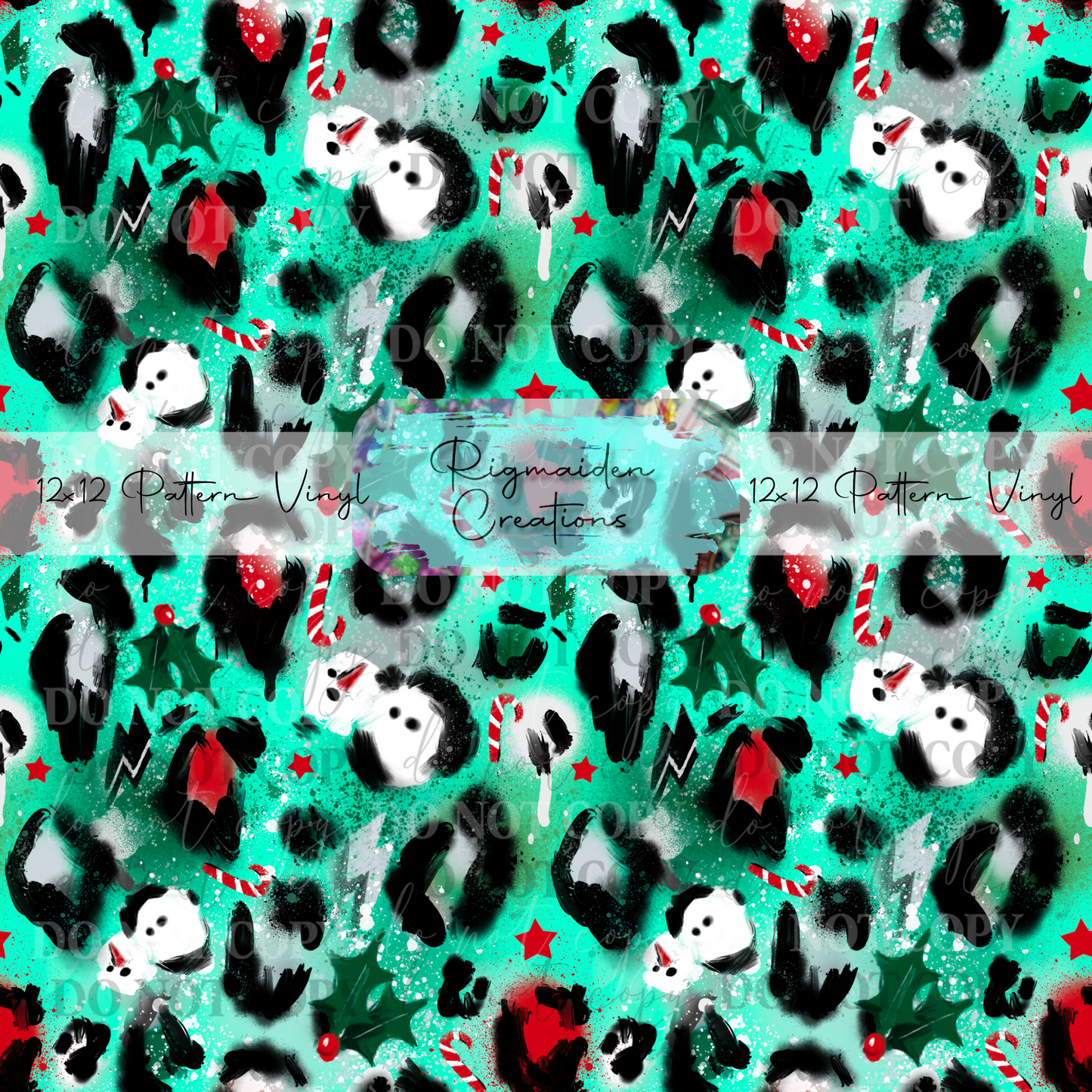 Christmas Leopard Mint Vinyl
