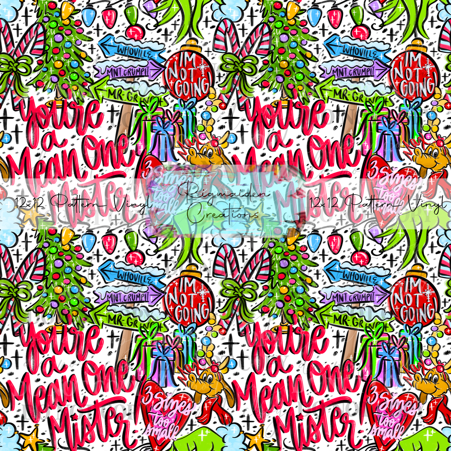 Mean Green Guy Sketch Doodles Vinyl