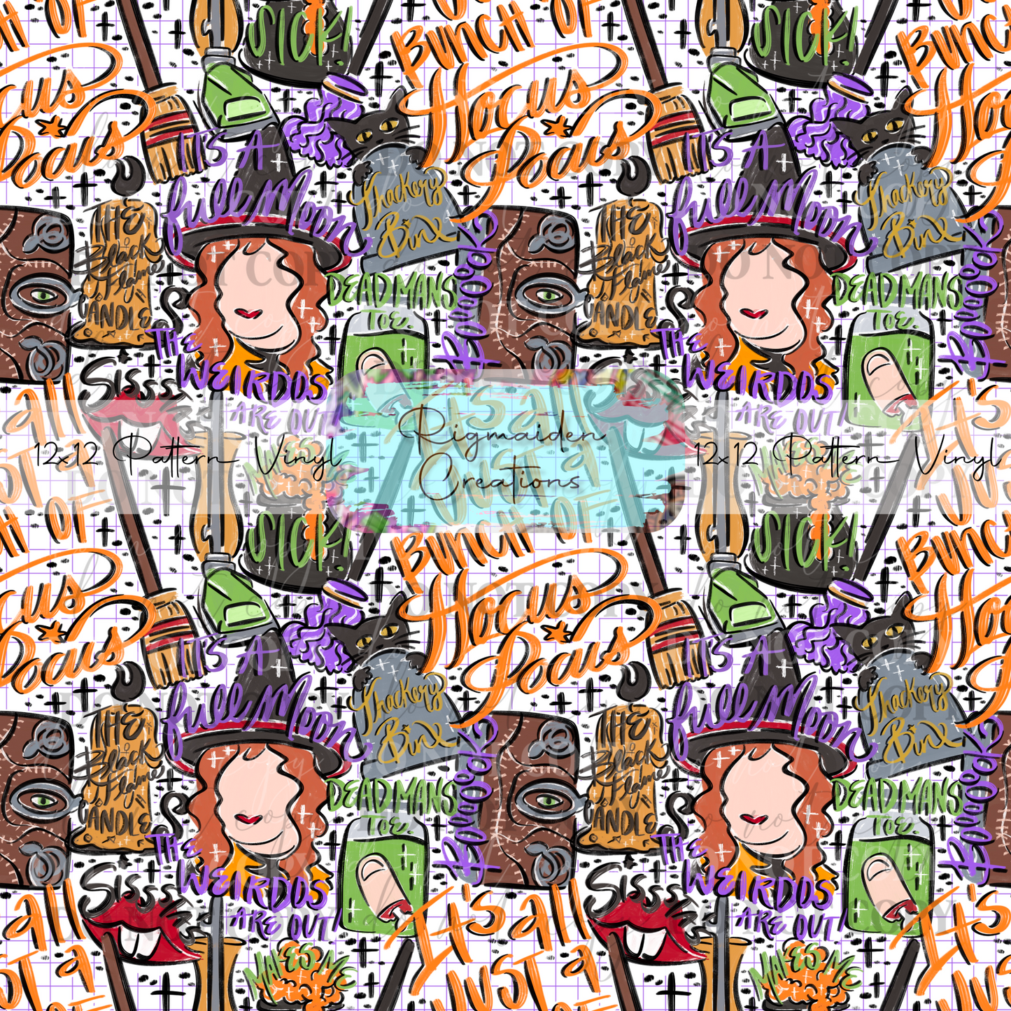 Three Witches Sketch Doodles Vinyl