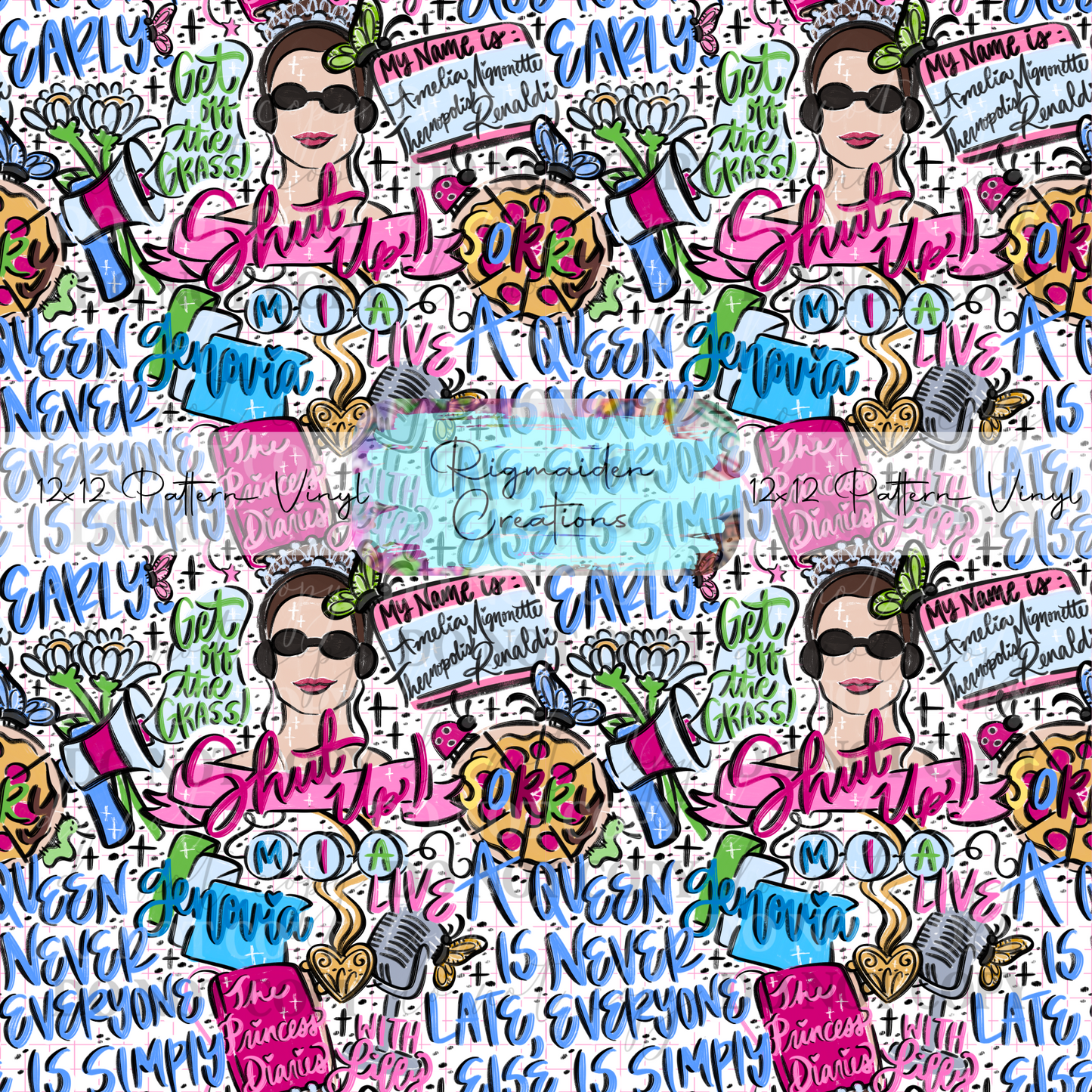 Princess Diaries Sketch Doodles Vinyl