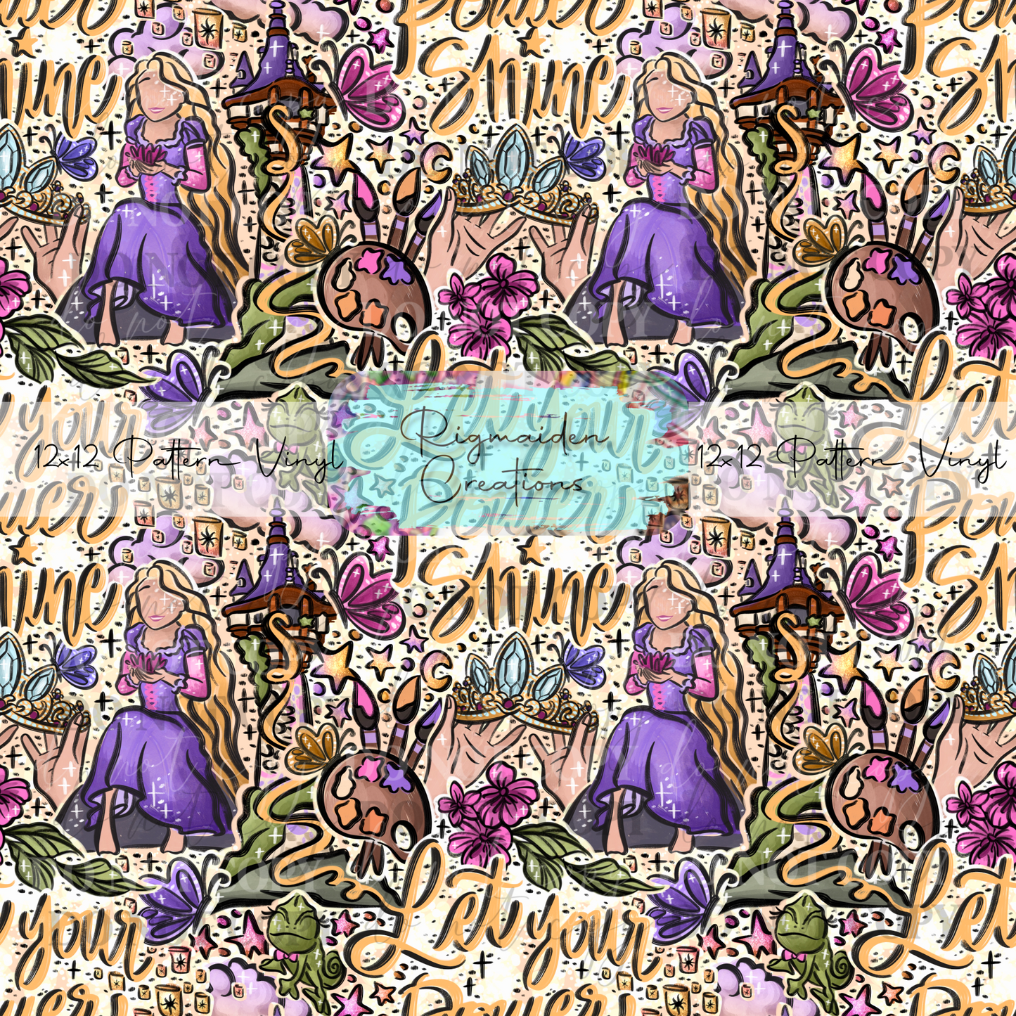 Rapunzel Sketch Doodles Vinyl