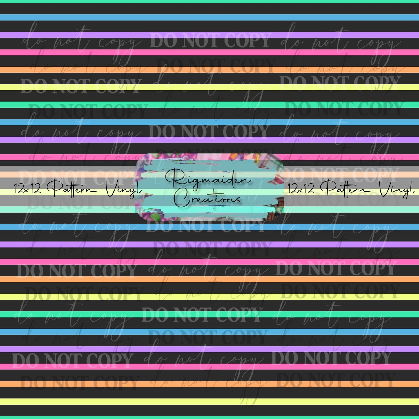 Black Stripes with Bright Rainbow Vinyl