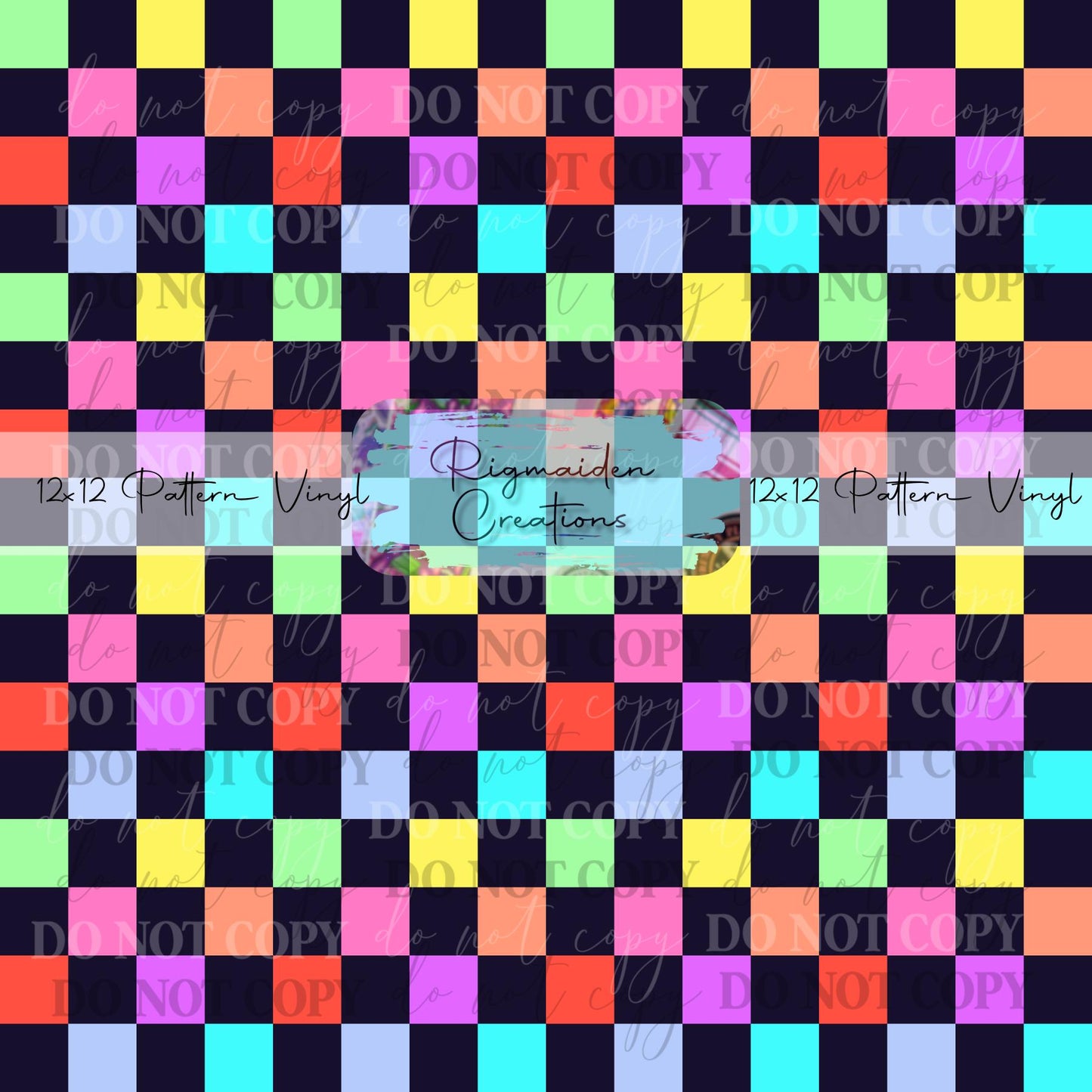Rainbow Checkers Vinyl