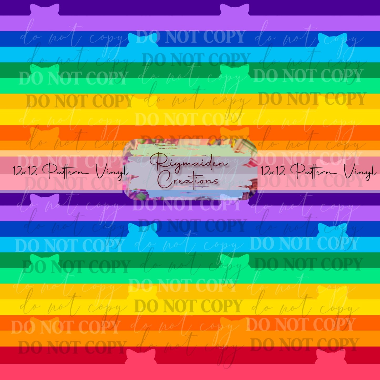 Cat Ears Bright Rainbow Vinyl