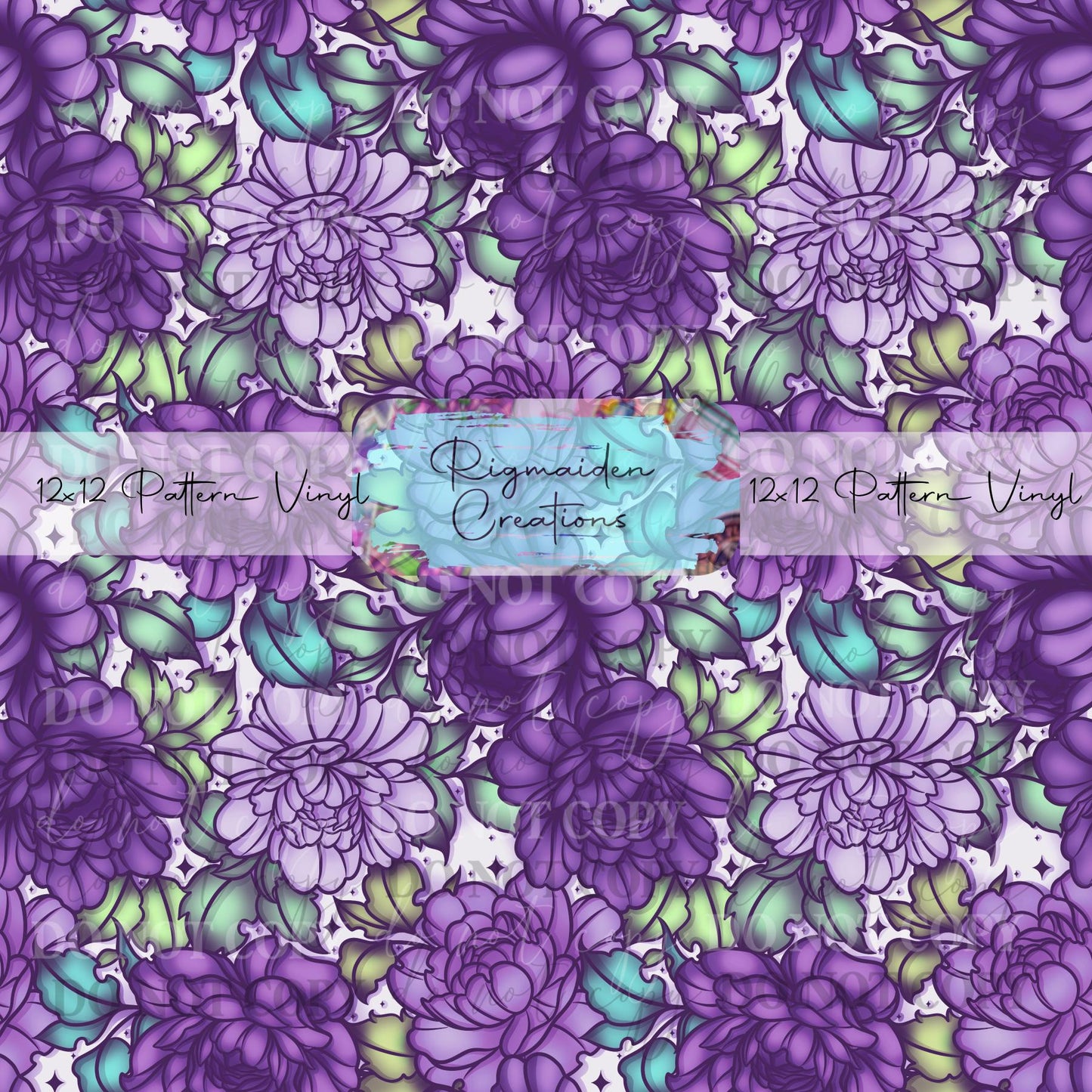 Muted Purple Florals Vinyl